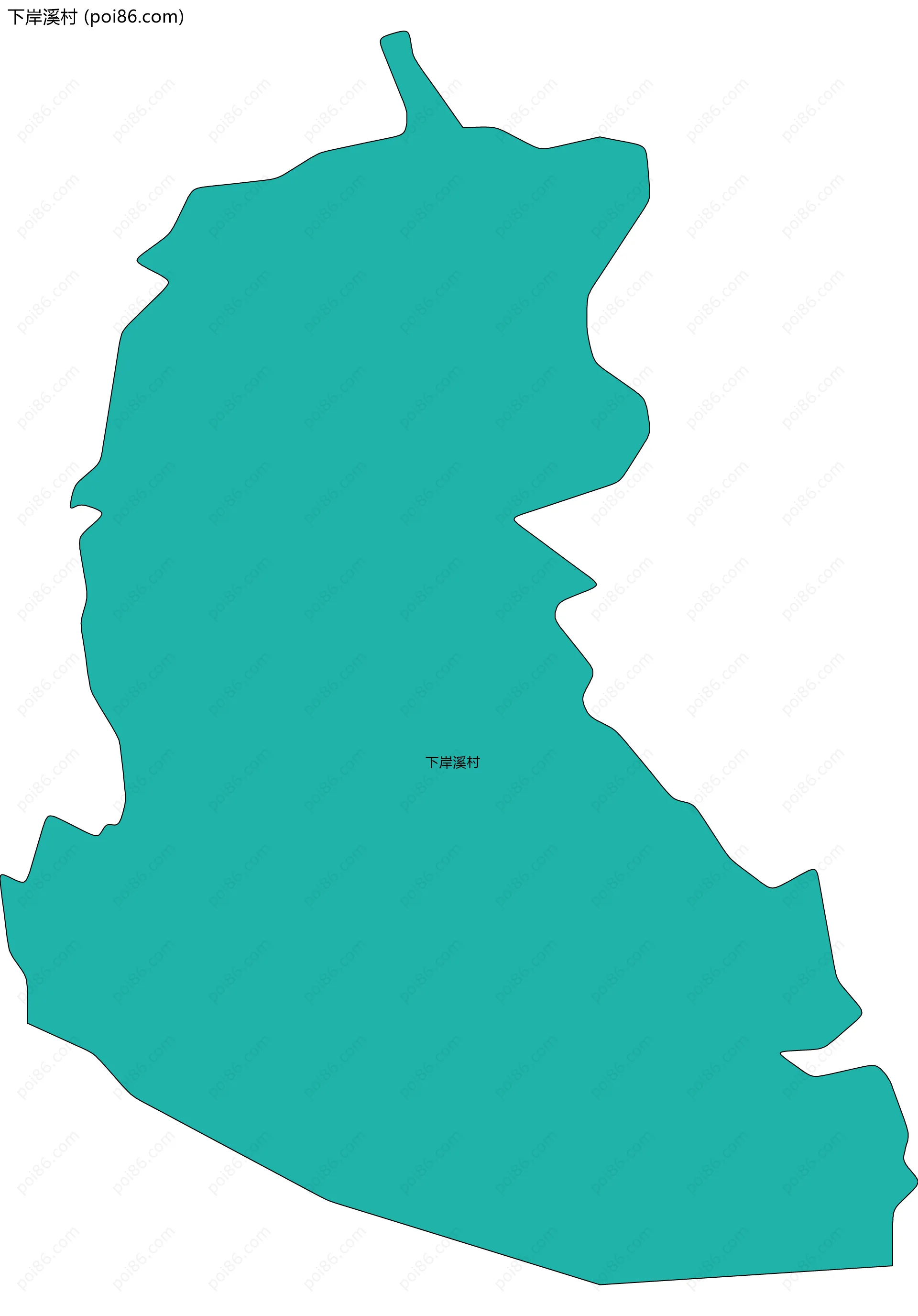 下岸溪村边界地图