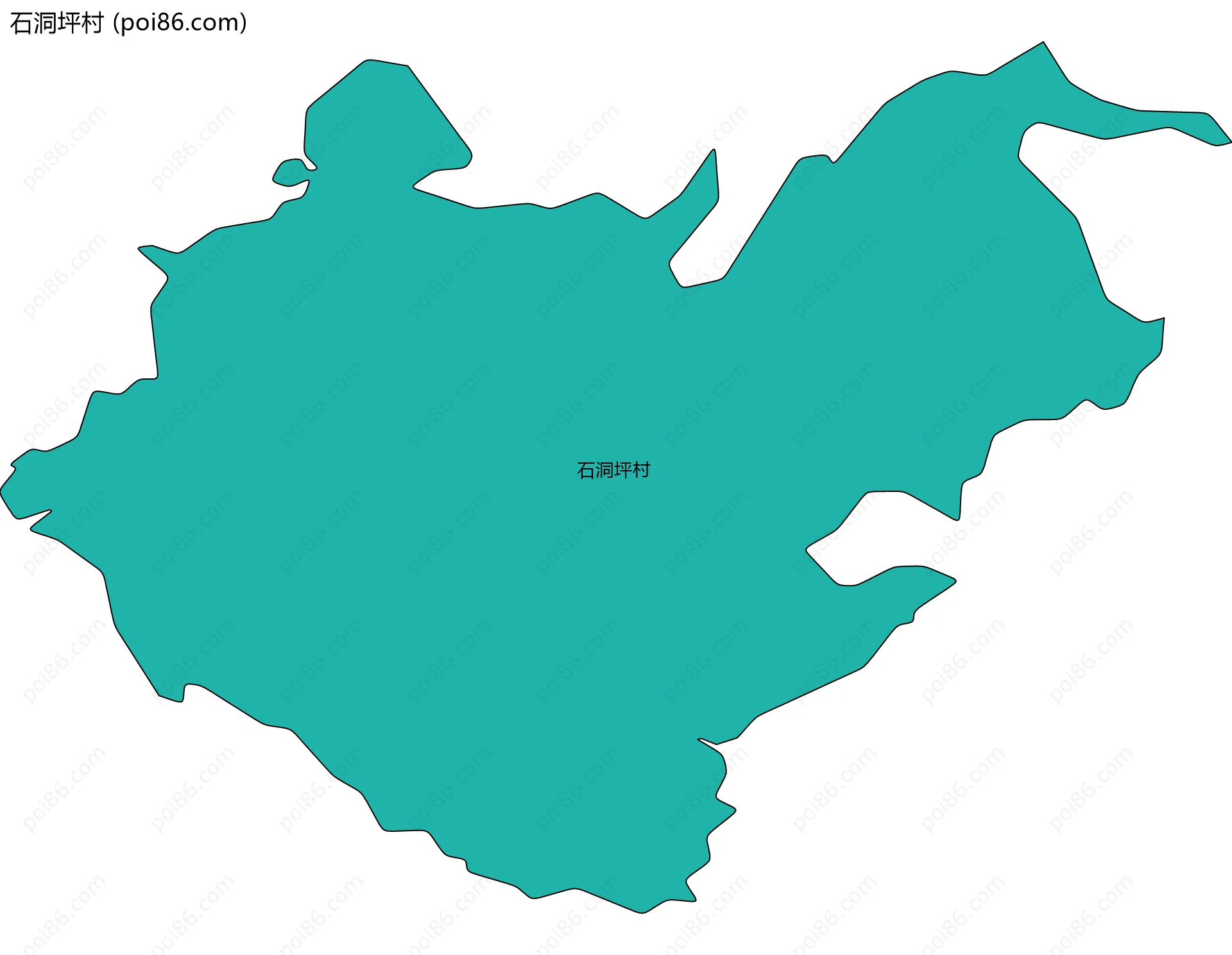 石洞坪村边界地图