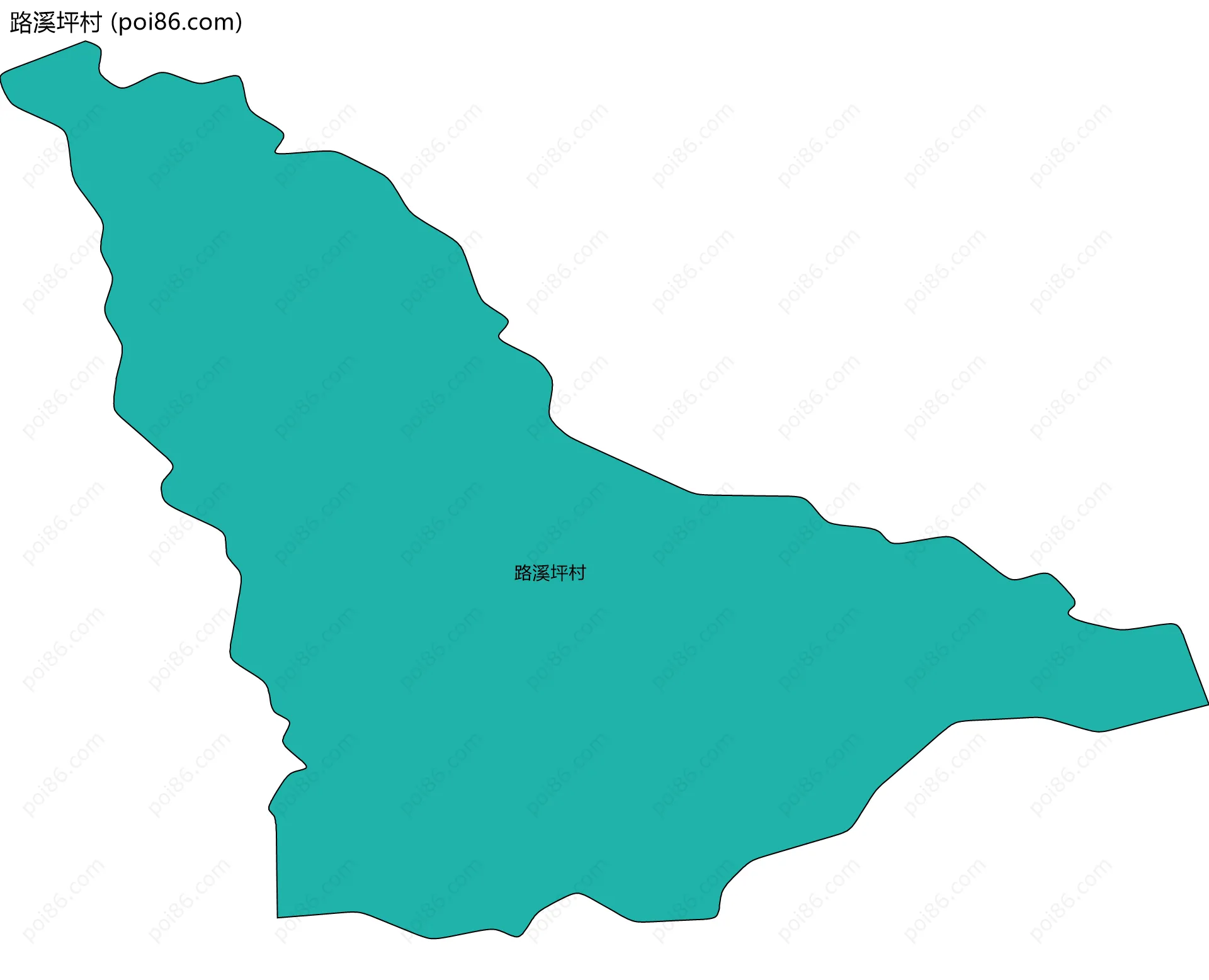 路溪坪村边界地图