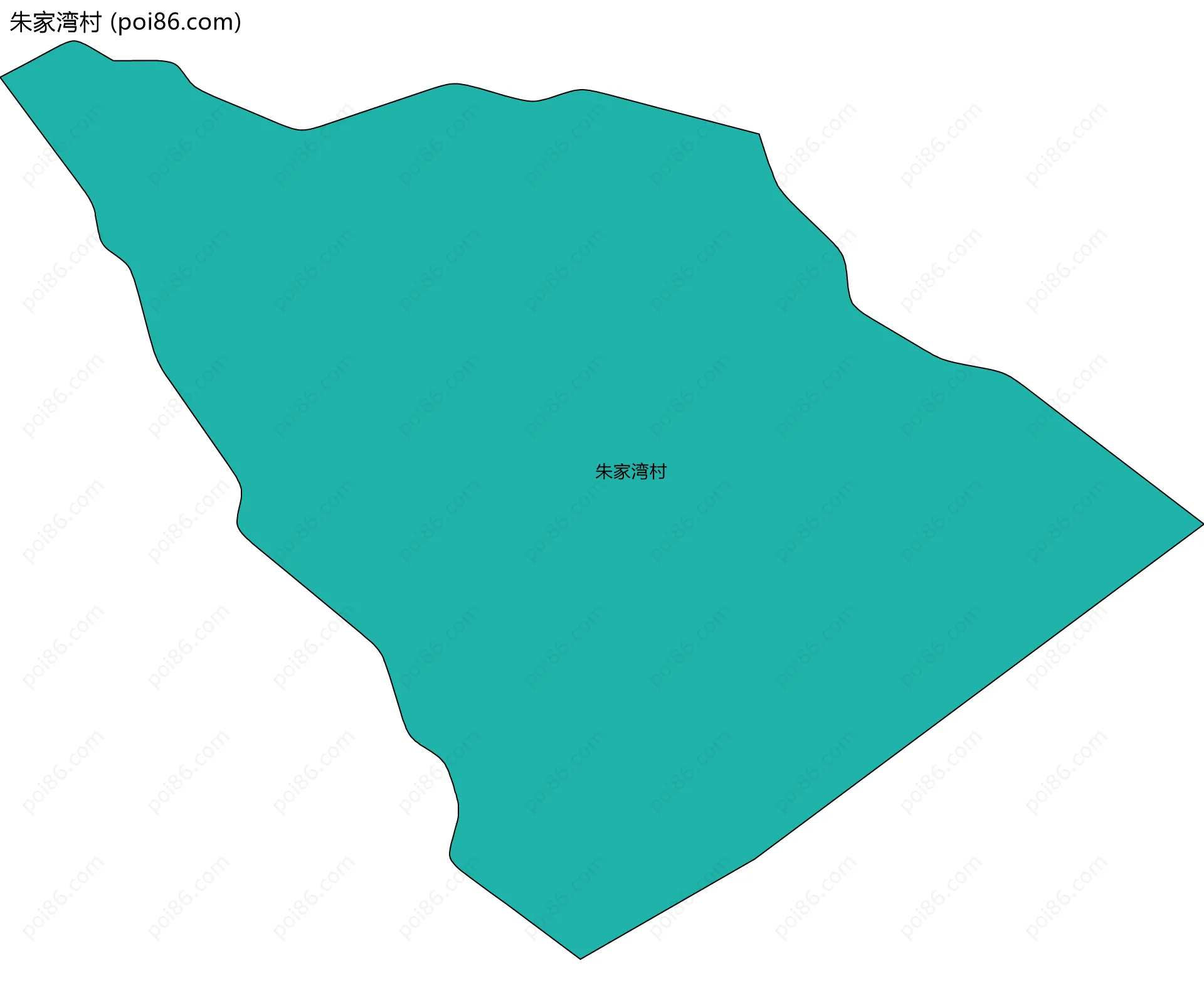 朱家湾村边界地图