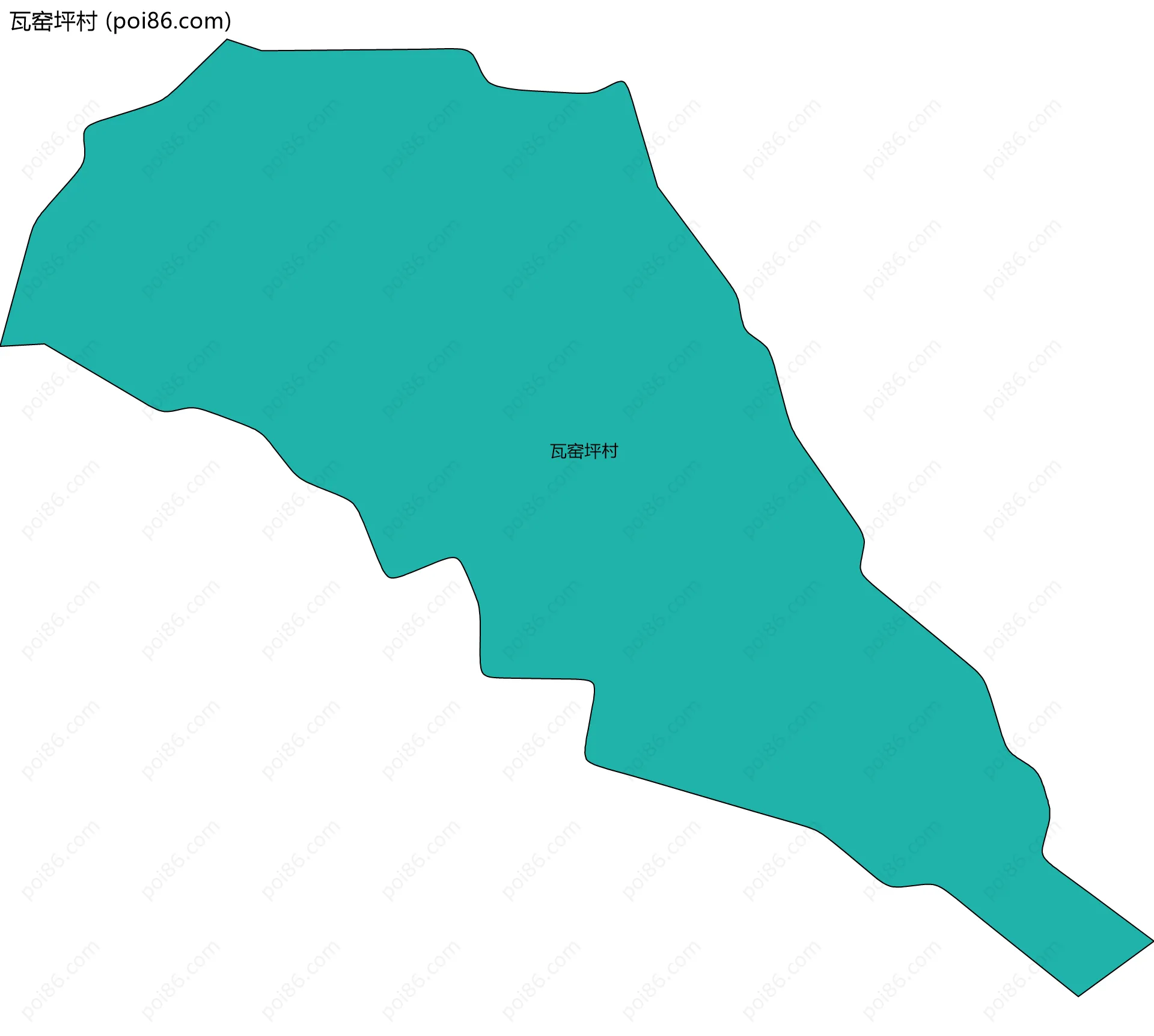 瓦窑坪村边界地图