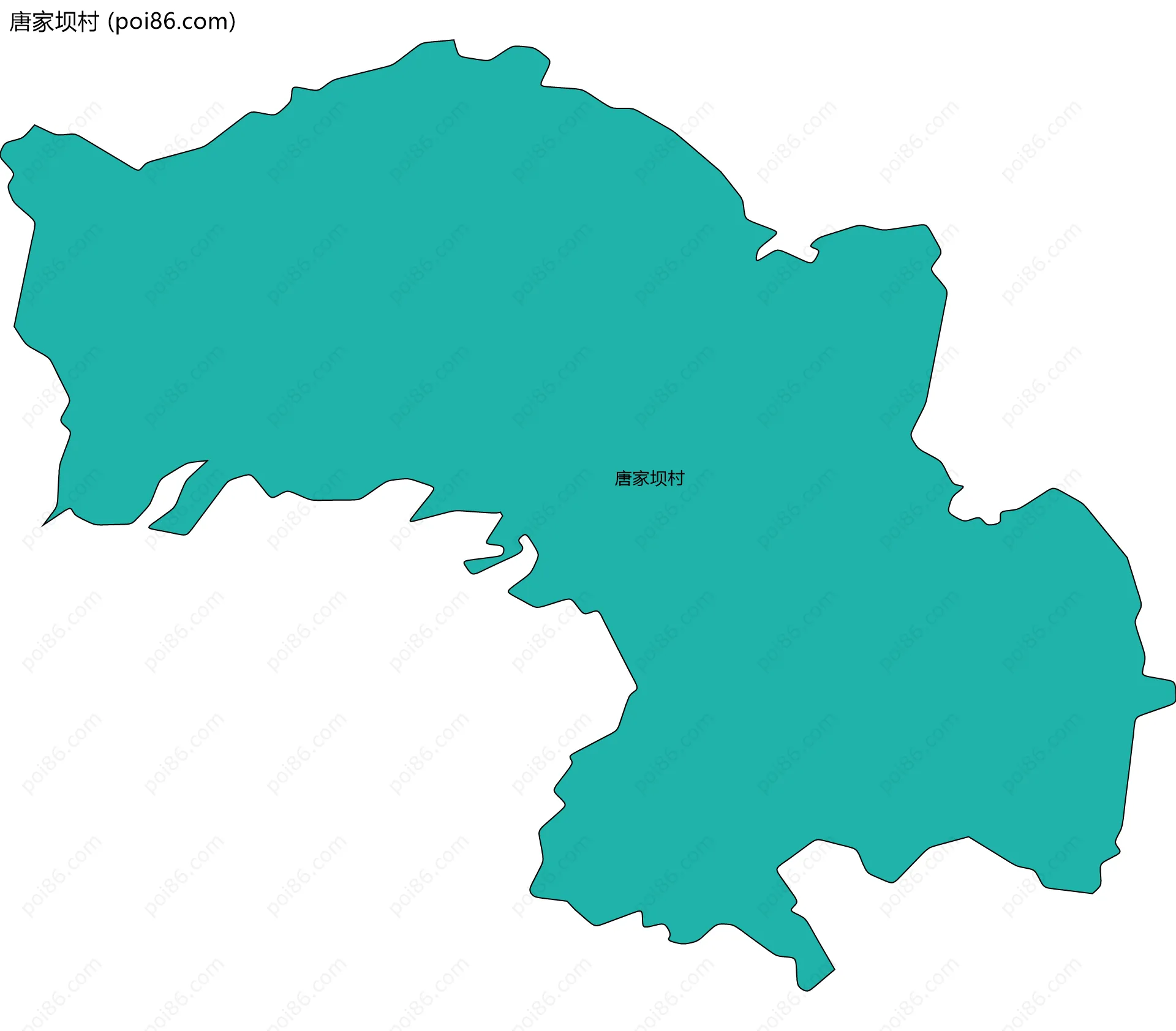 唐家坝村边界地图