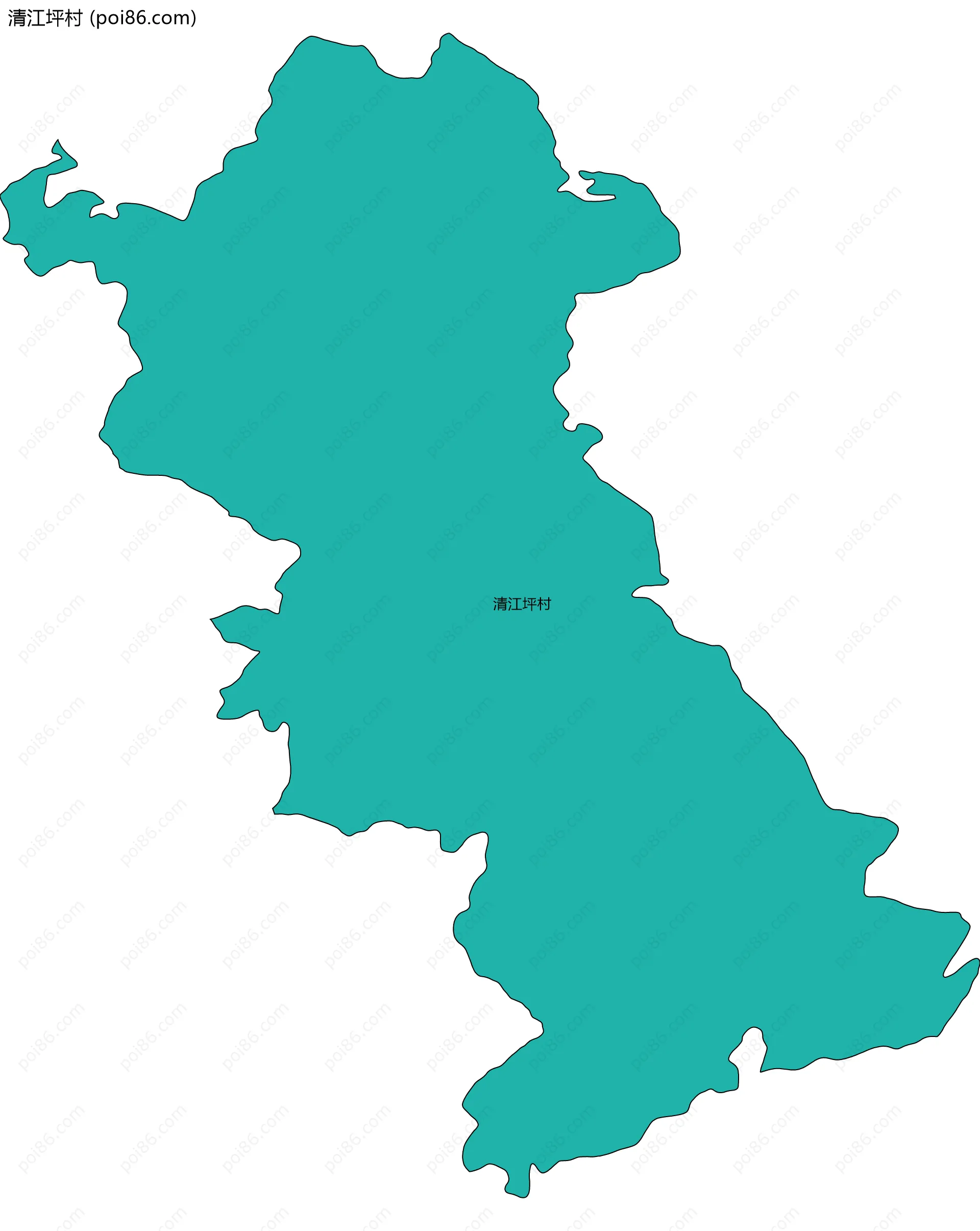 清江坪村边界地图