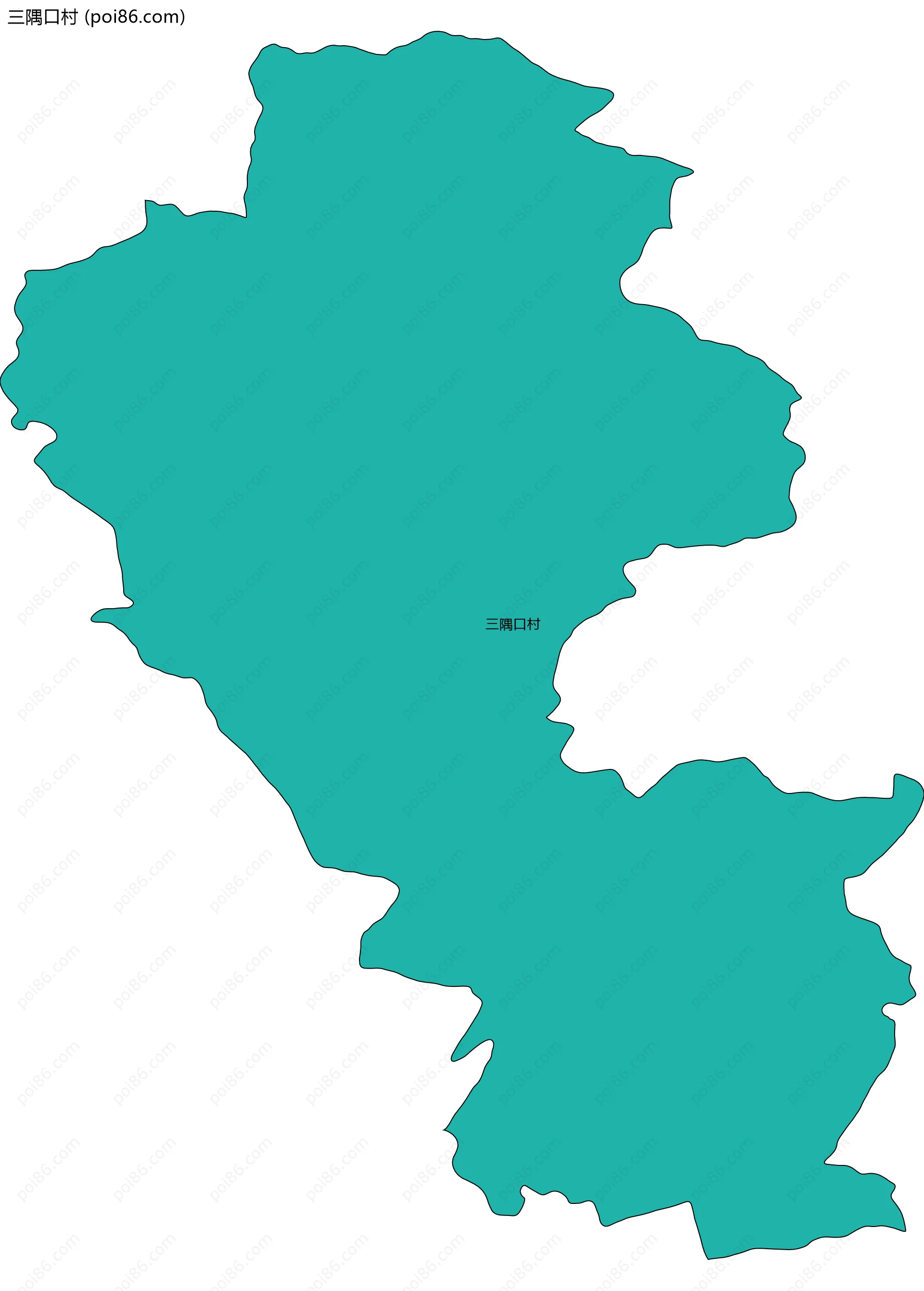 三隅口村边界地图