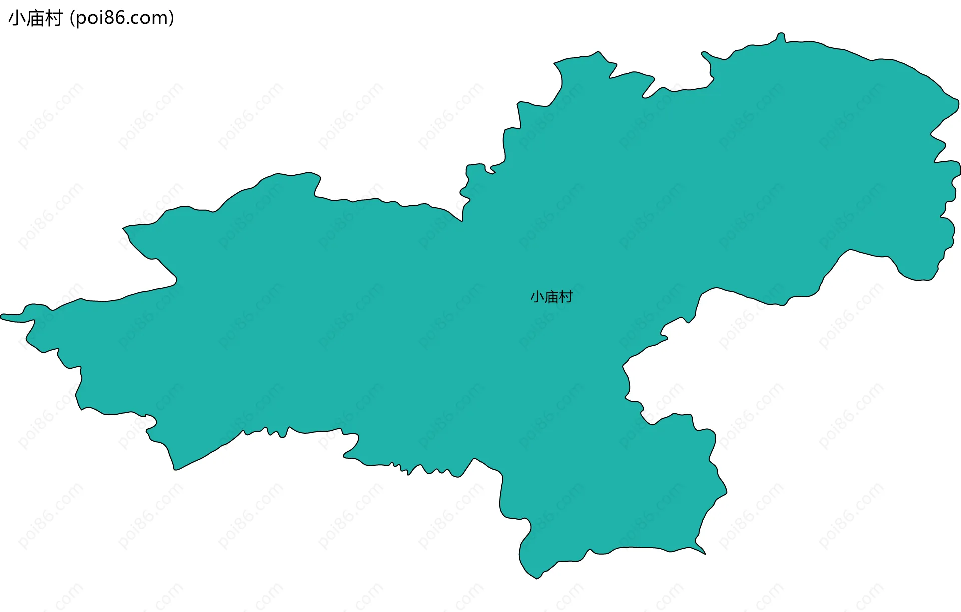 小庙村边界地图