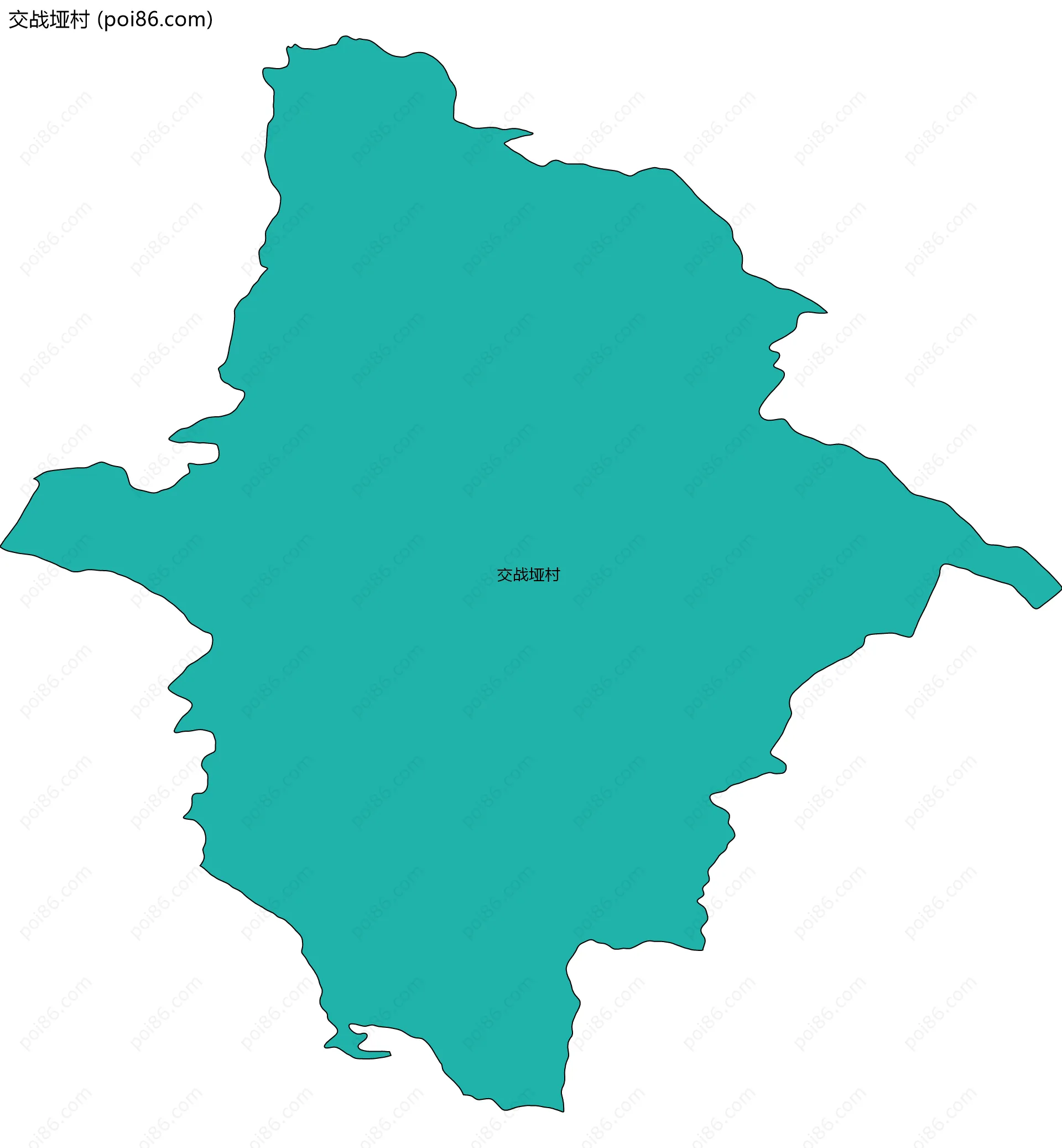 交战垭村边界地图