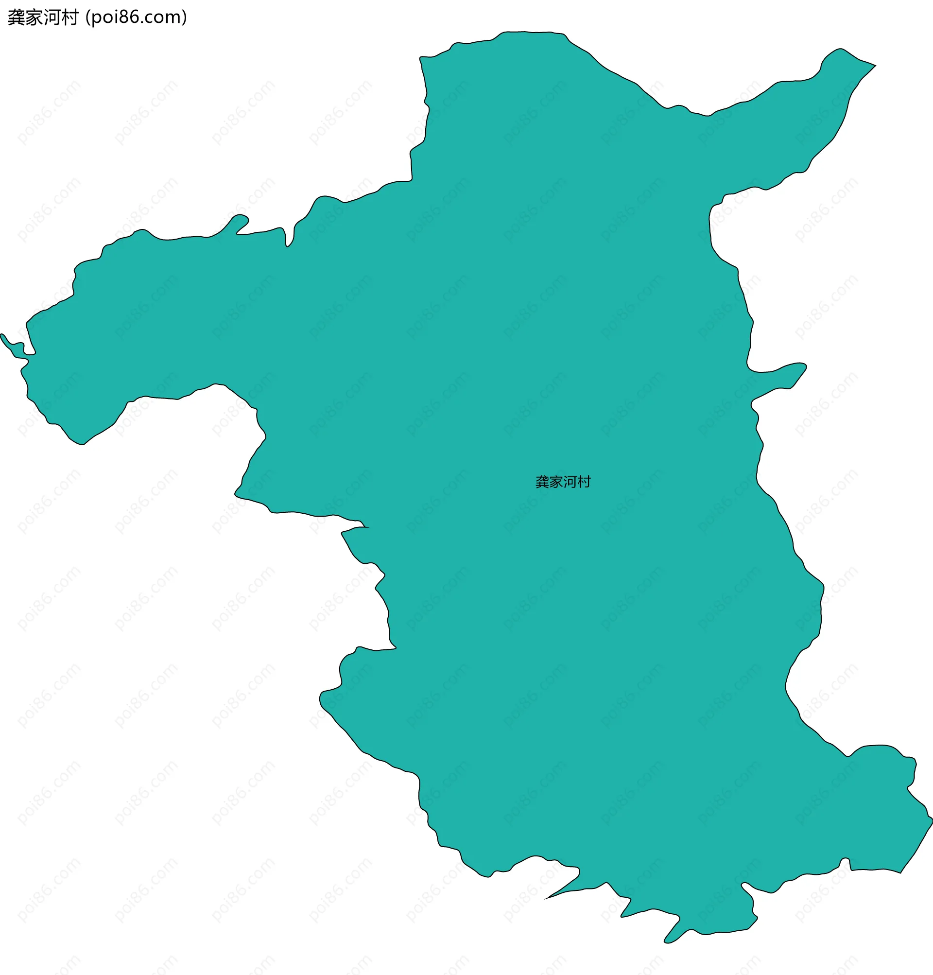 龚家河村边界地图