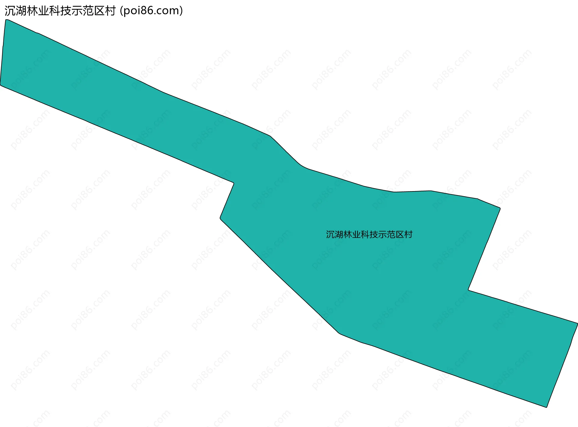 沉湖林业科技示范区村边界地图(五级行政区划)