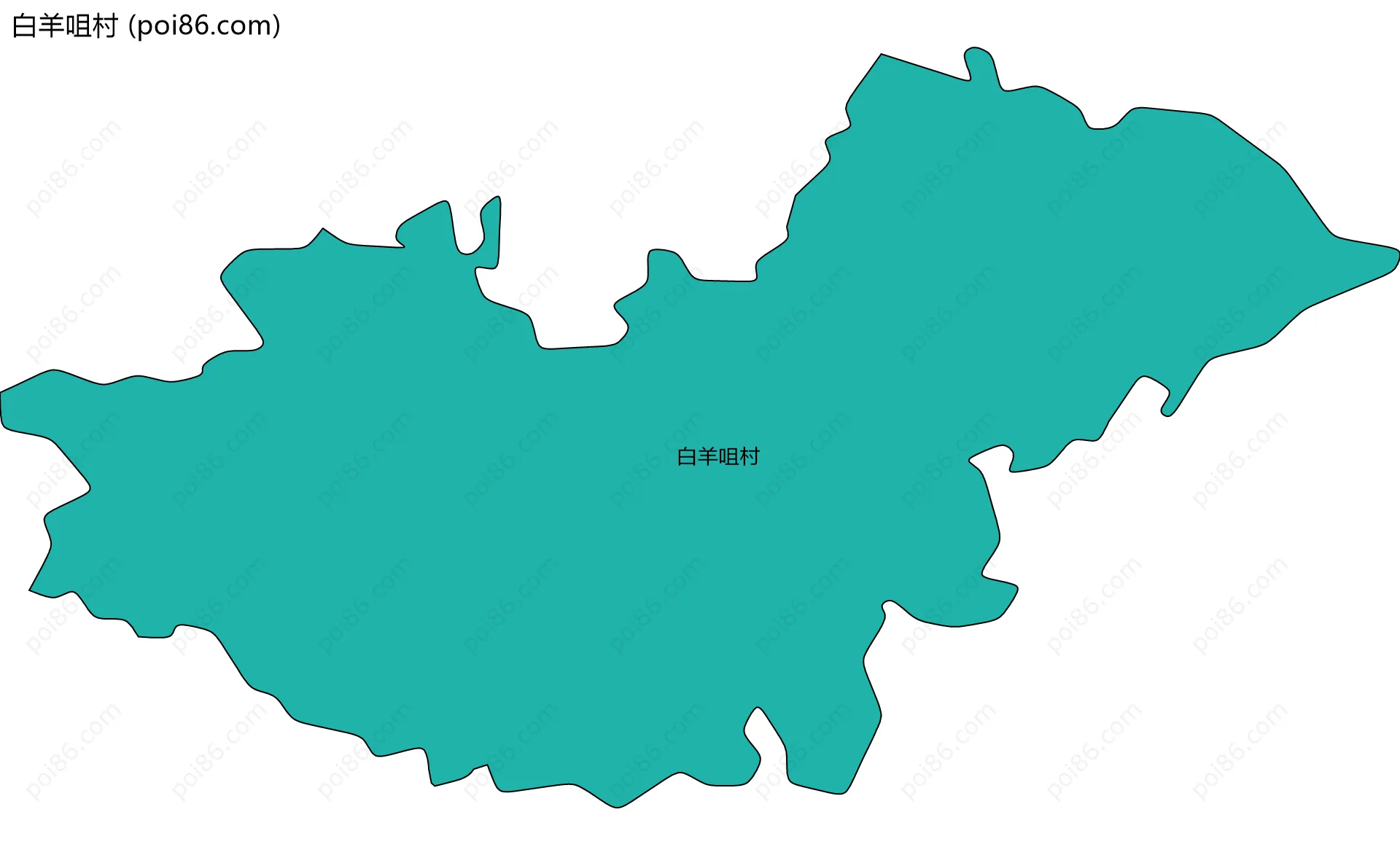 白羊咀村边界地图