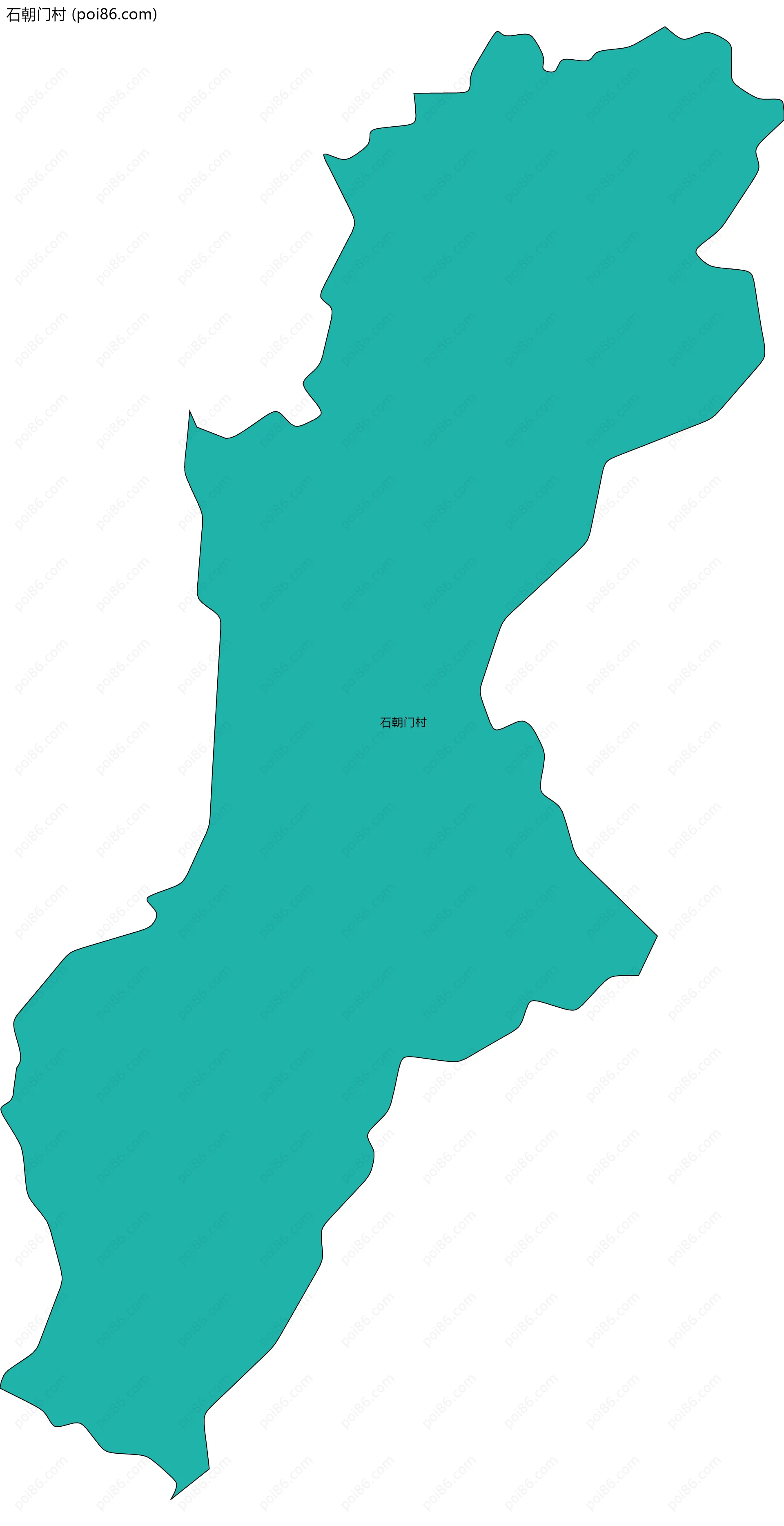 石朝门村边界地图