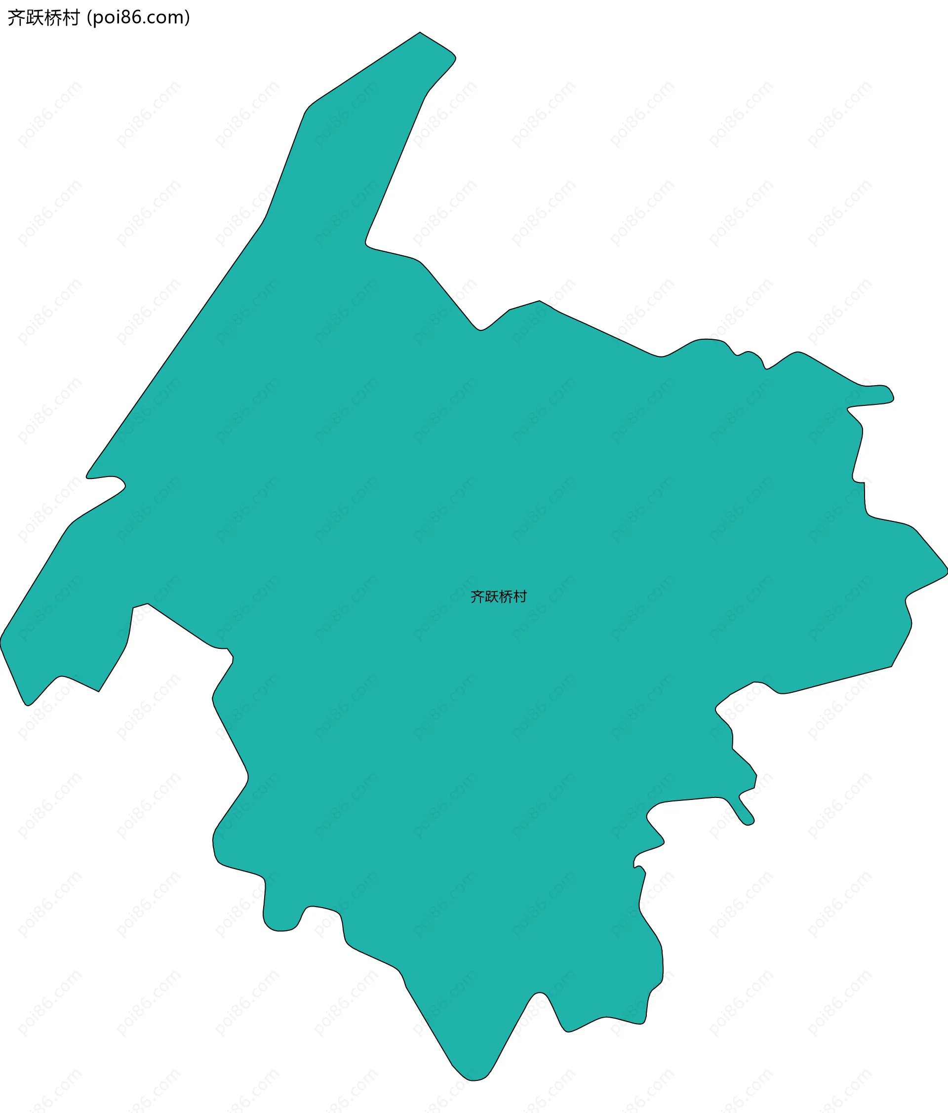 齐跃桥村边界地图