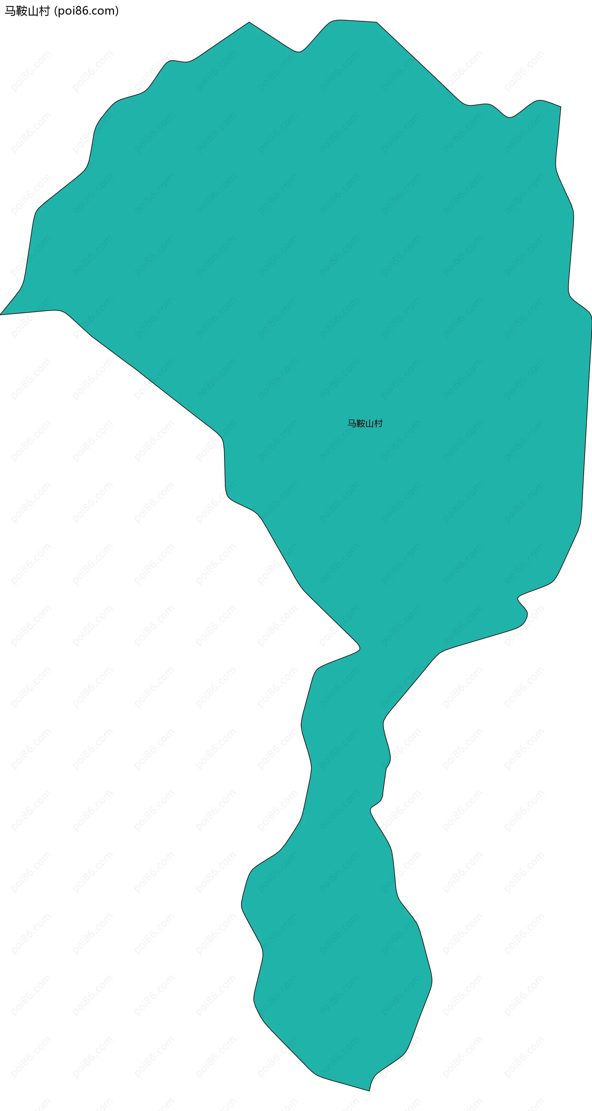马鞍山村边界地图