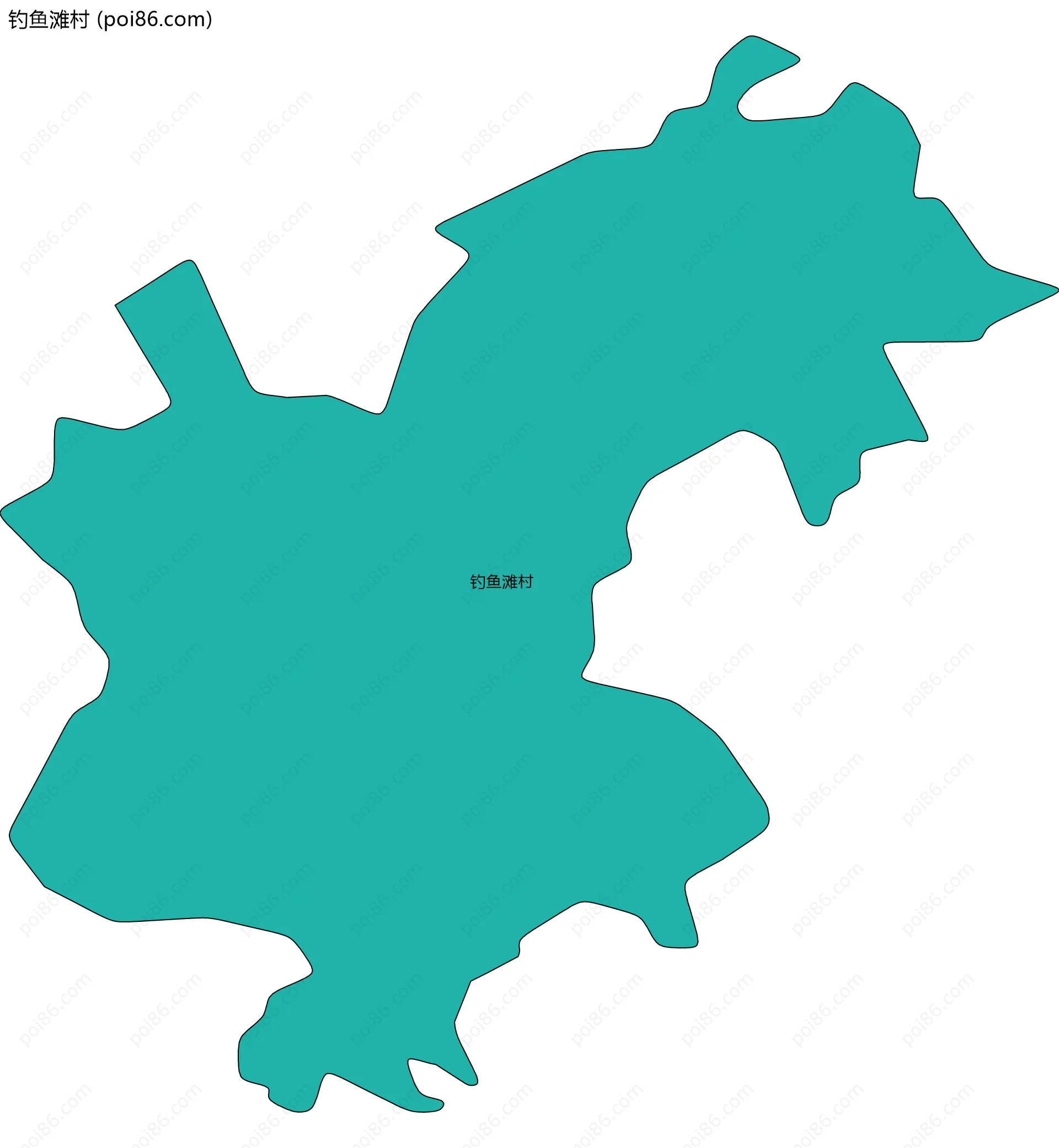 钓鱼滩村边界地图