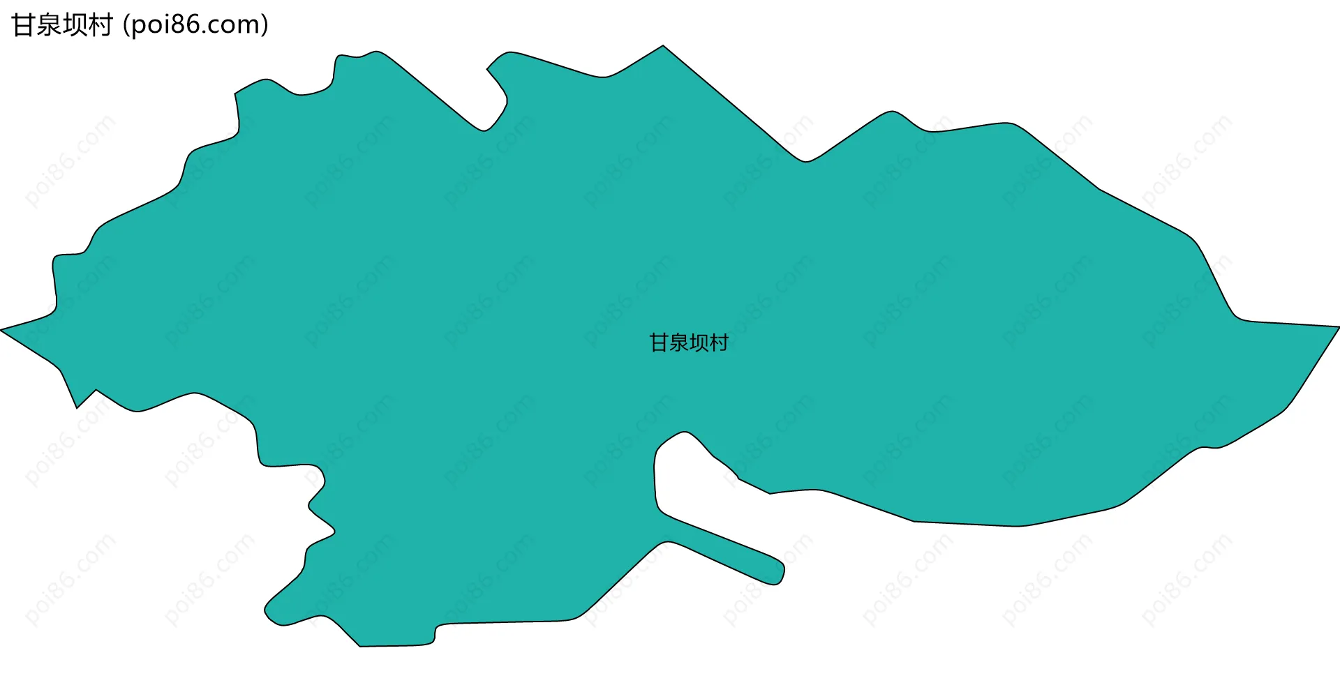 甘泉坝村边界地图