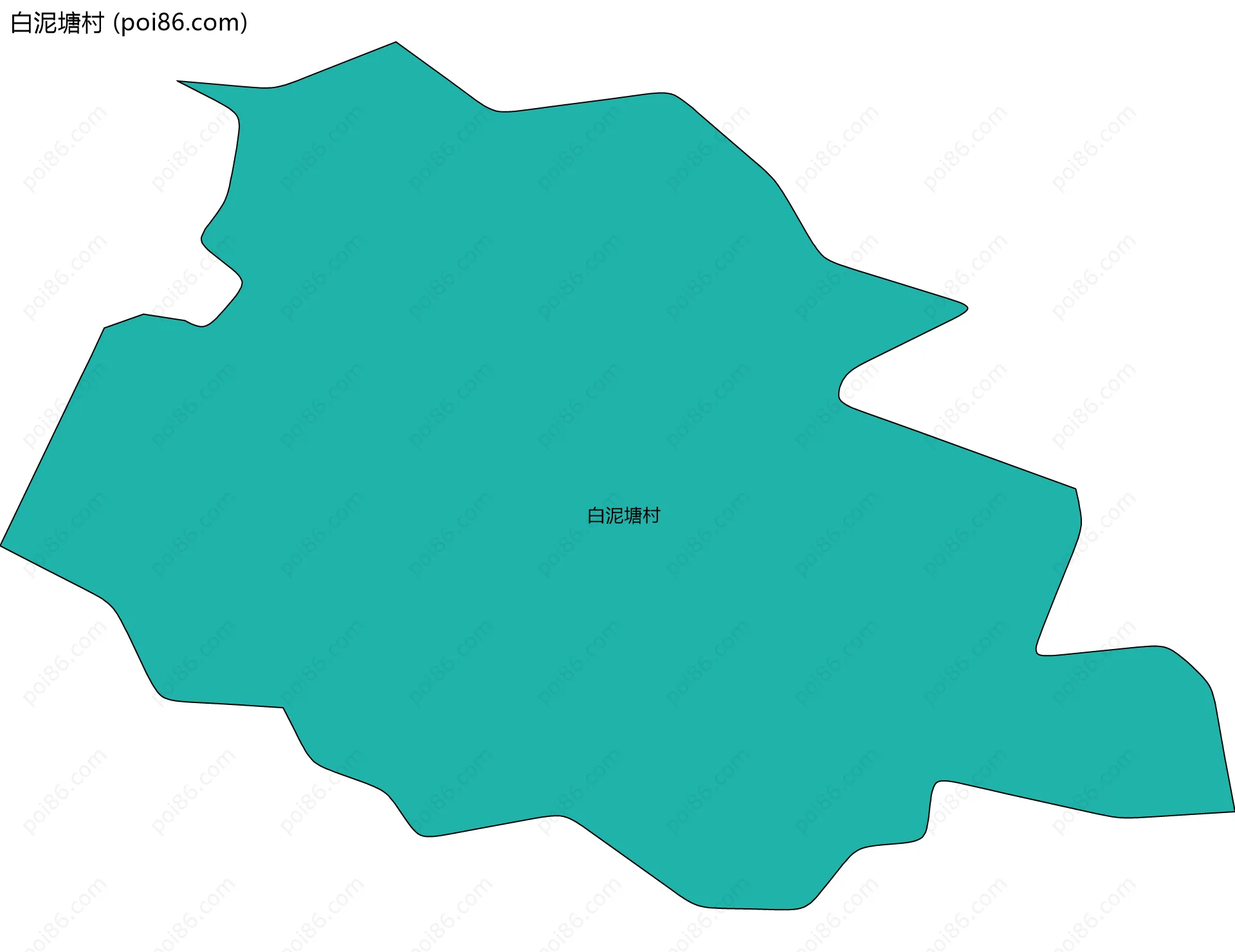 白泥塘村边界地图