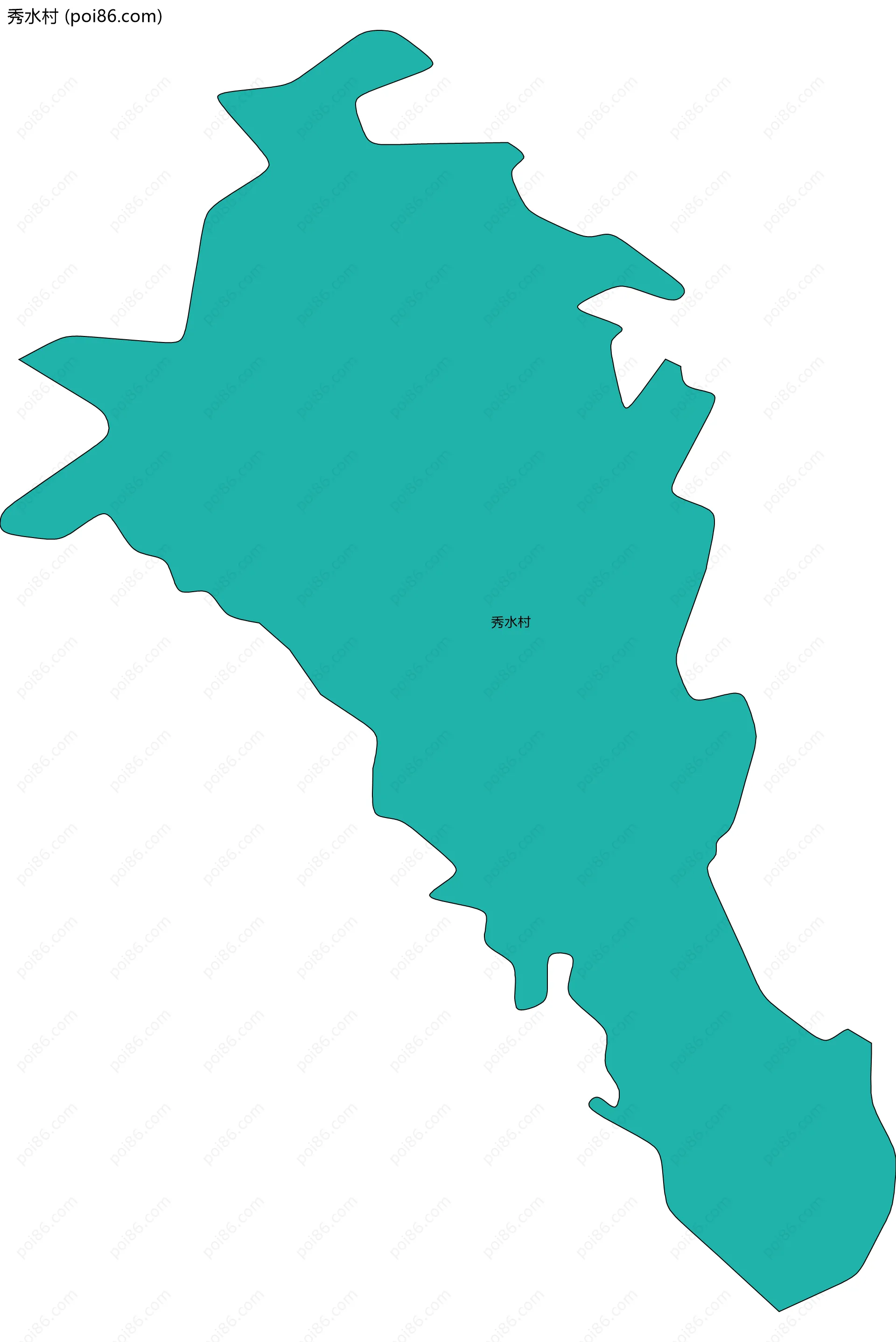 秀水村边界地图