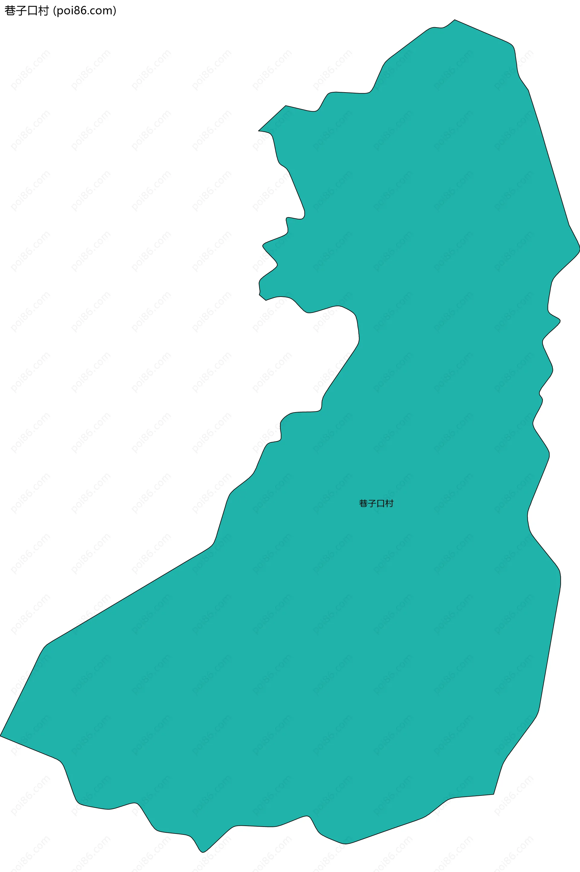 巷子口村边界地图