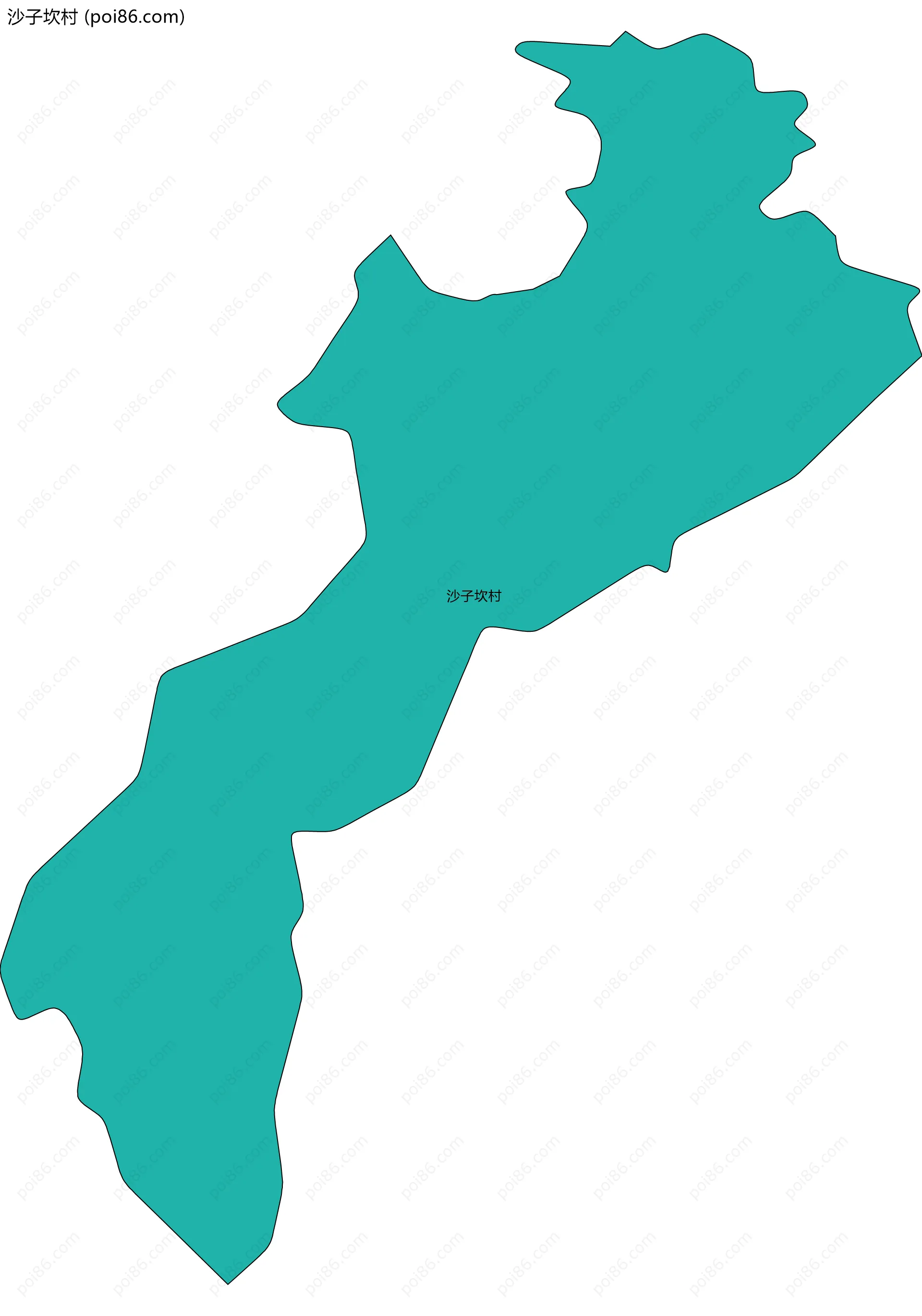 沙子坎村边界地图