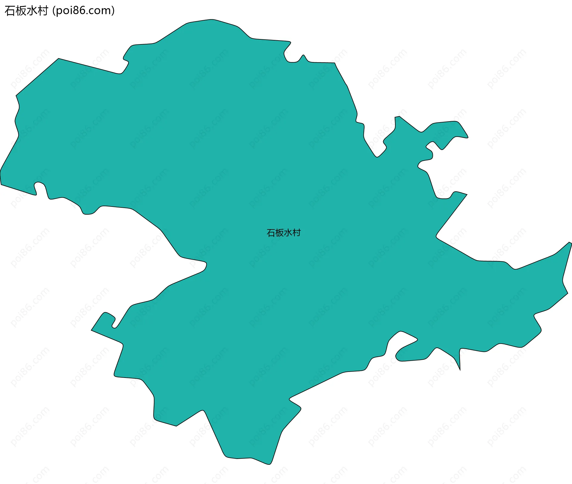 石板水村边界地图