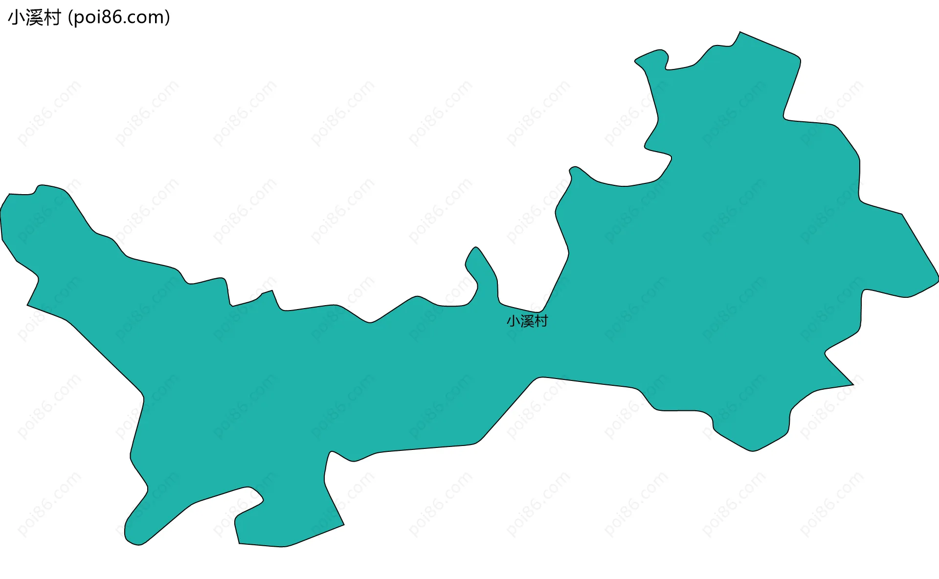 小溪村边界地图