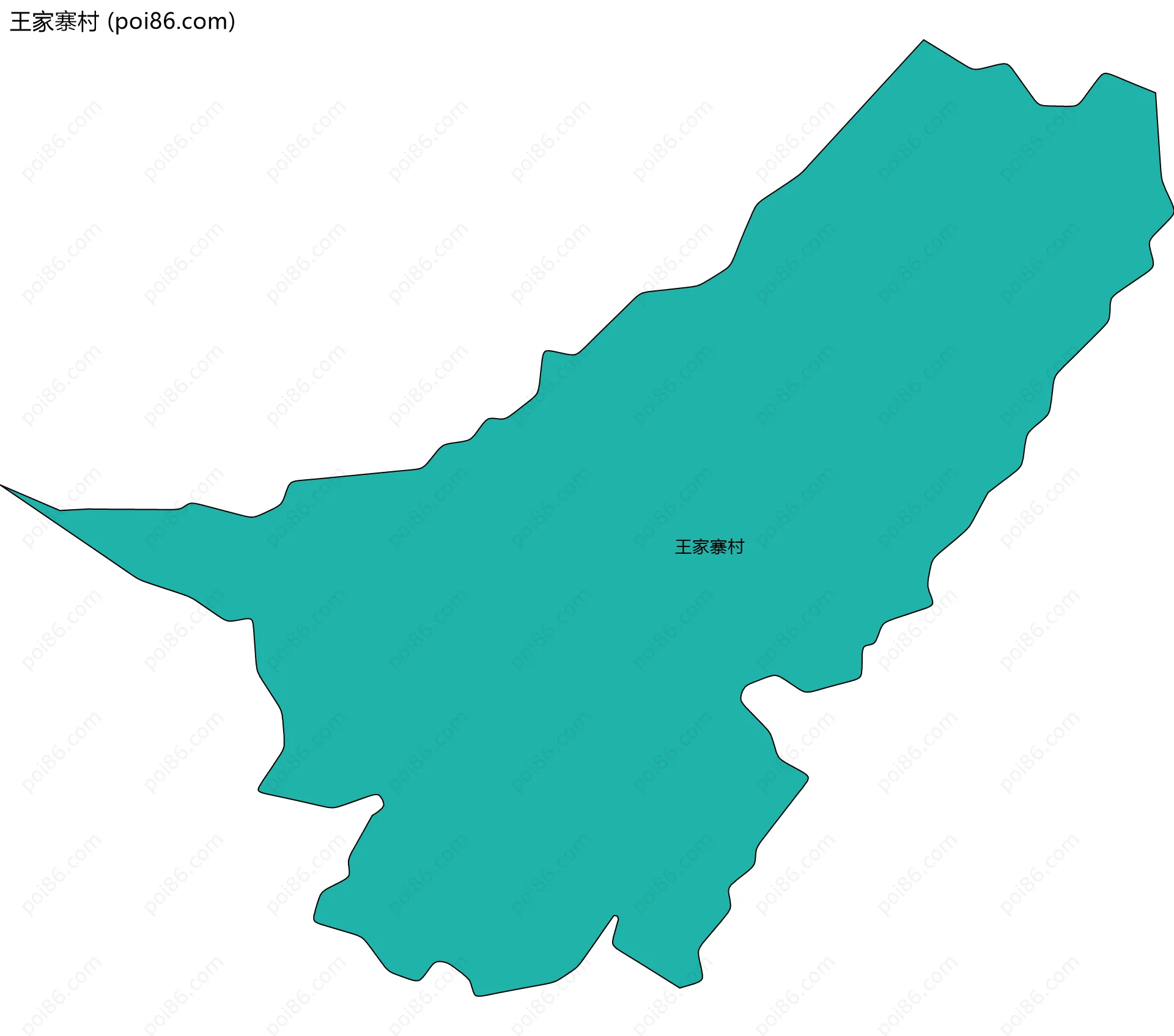 王家寨村边界地图