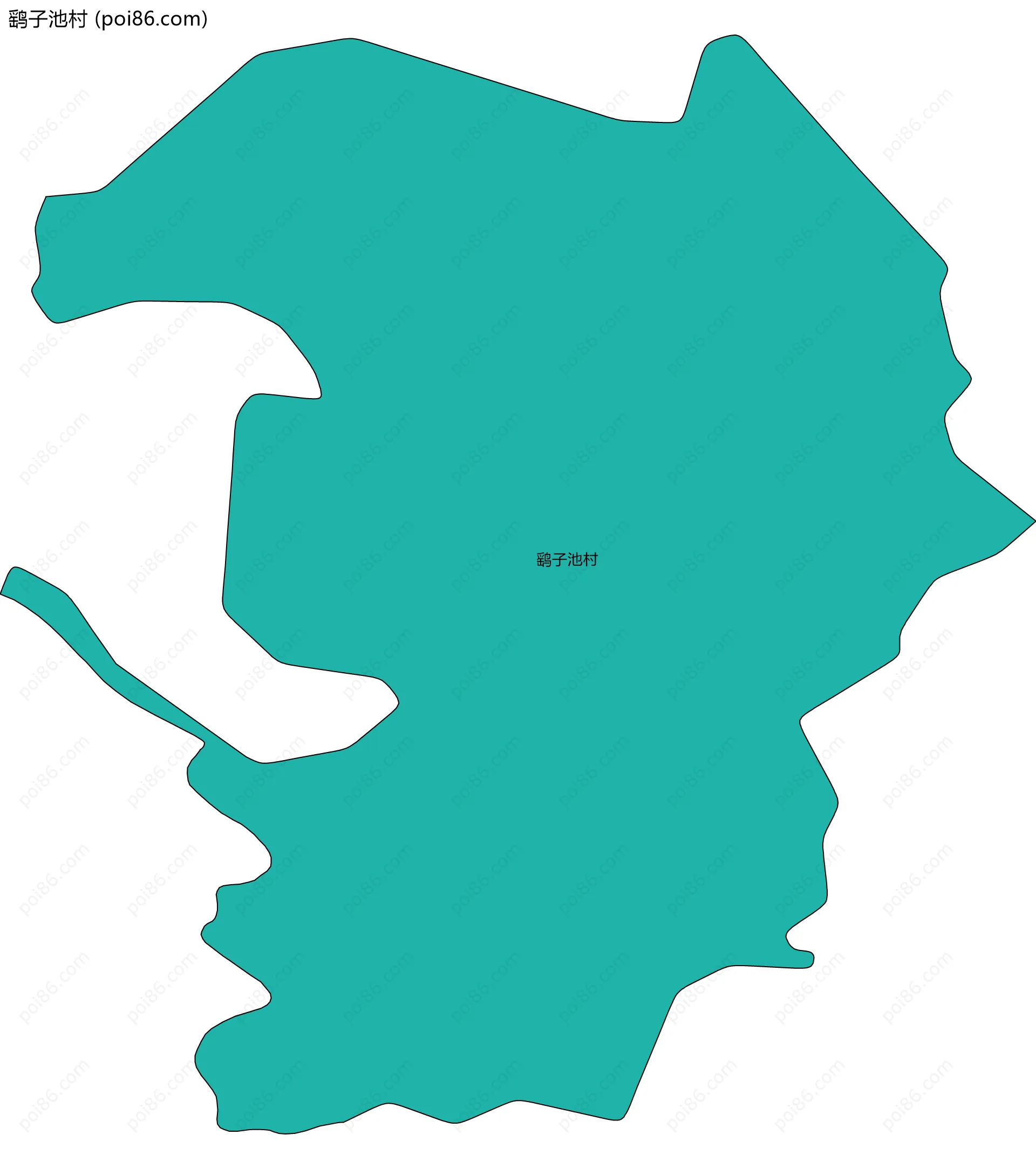 鹞子池村边界地图