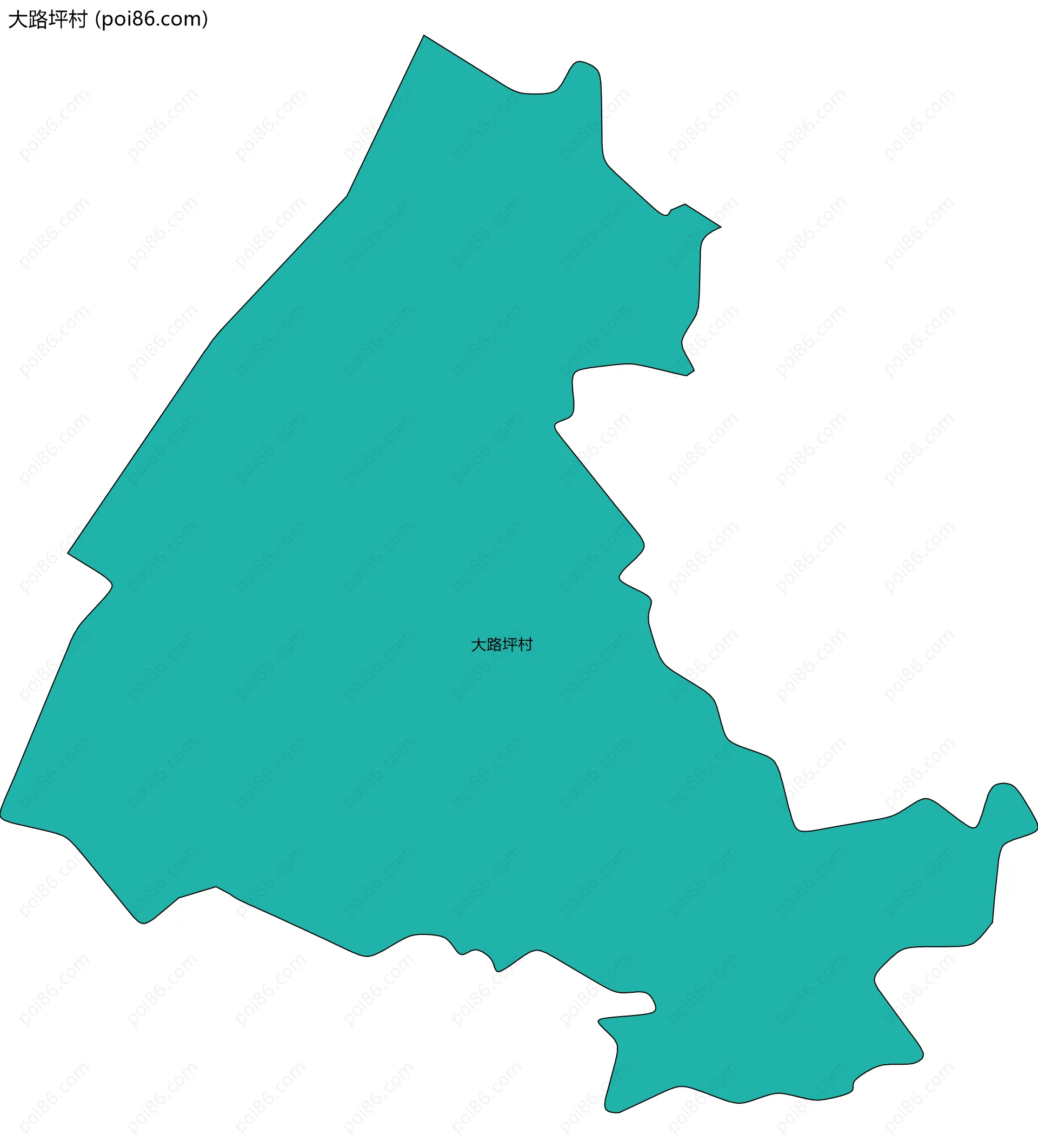 大路坪村边界地图
