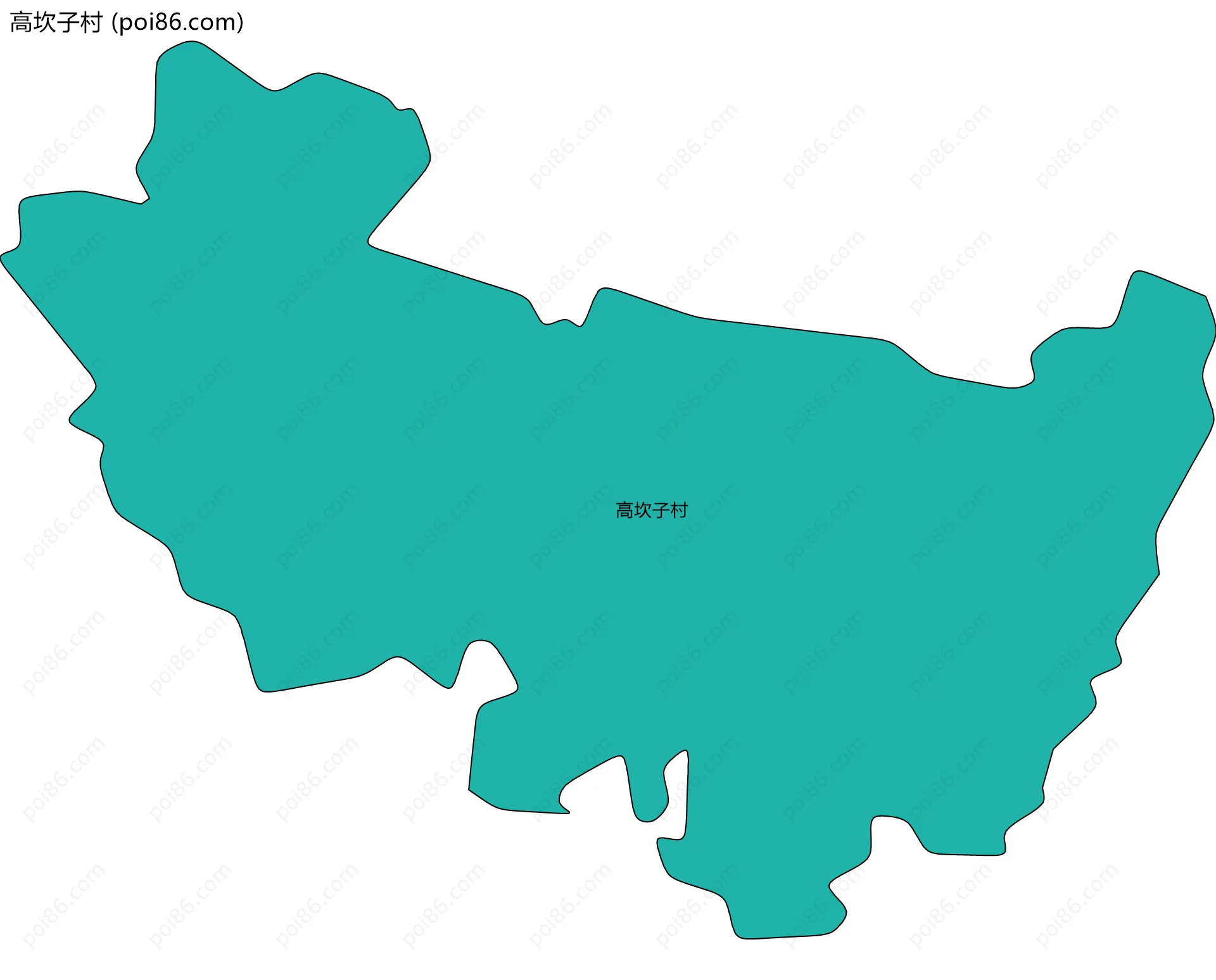 高坎子村边界地图