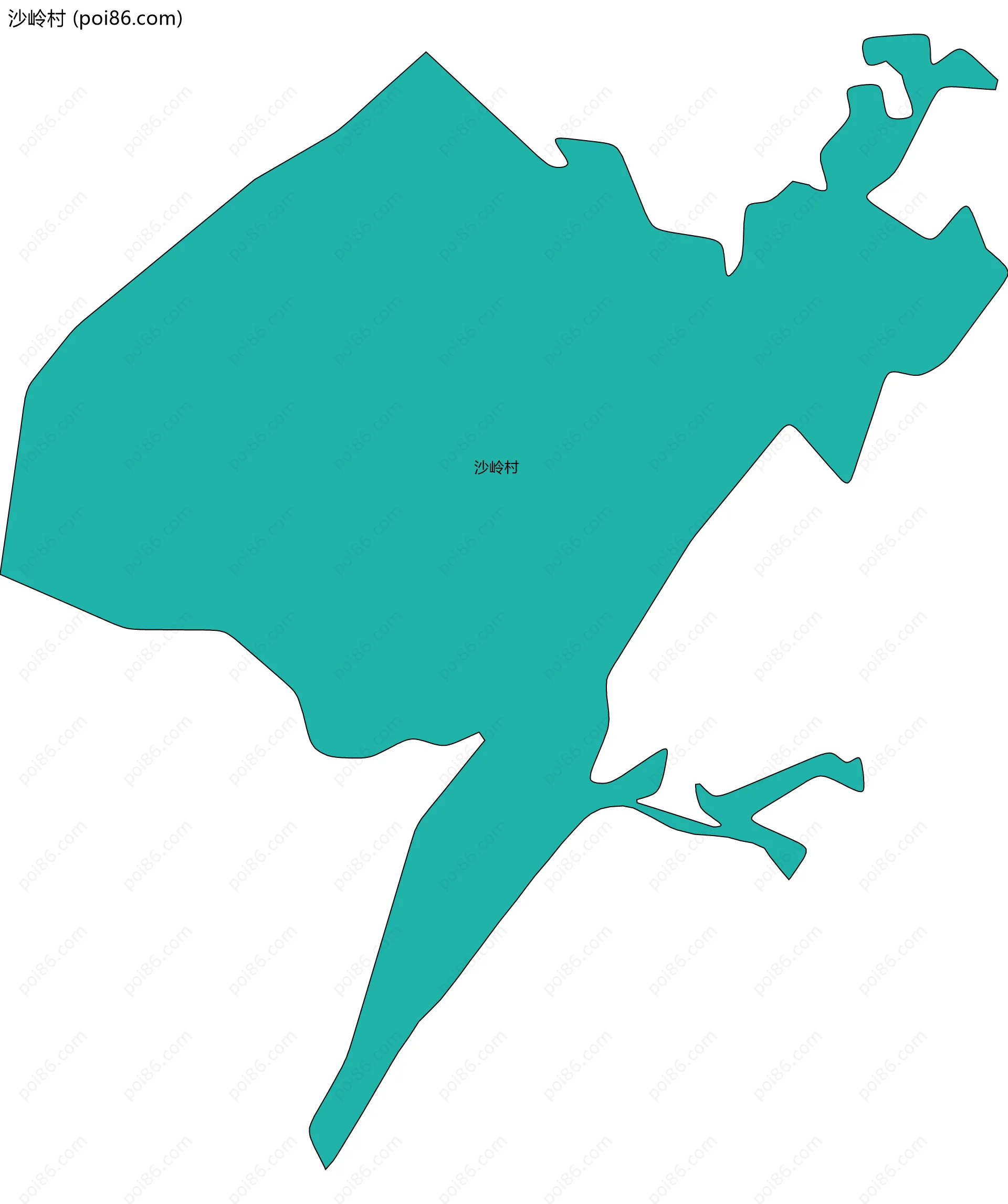沙岭村边界地图