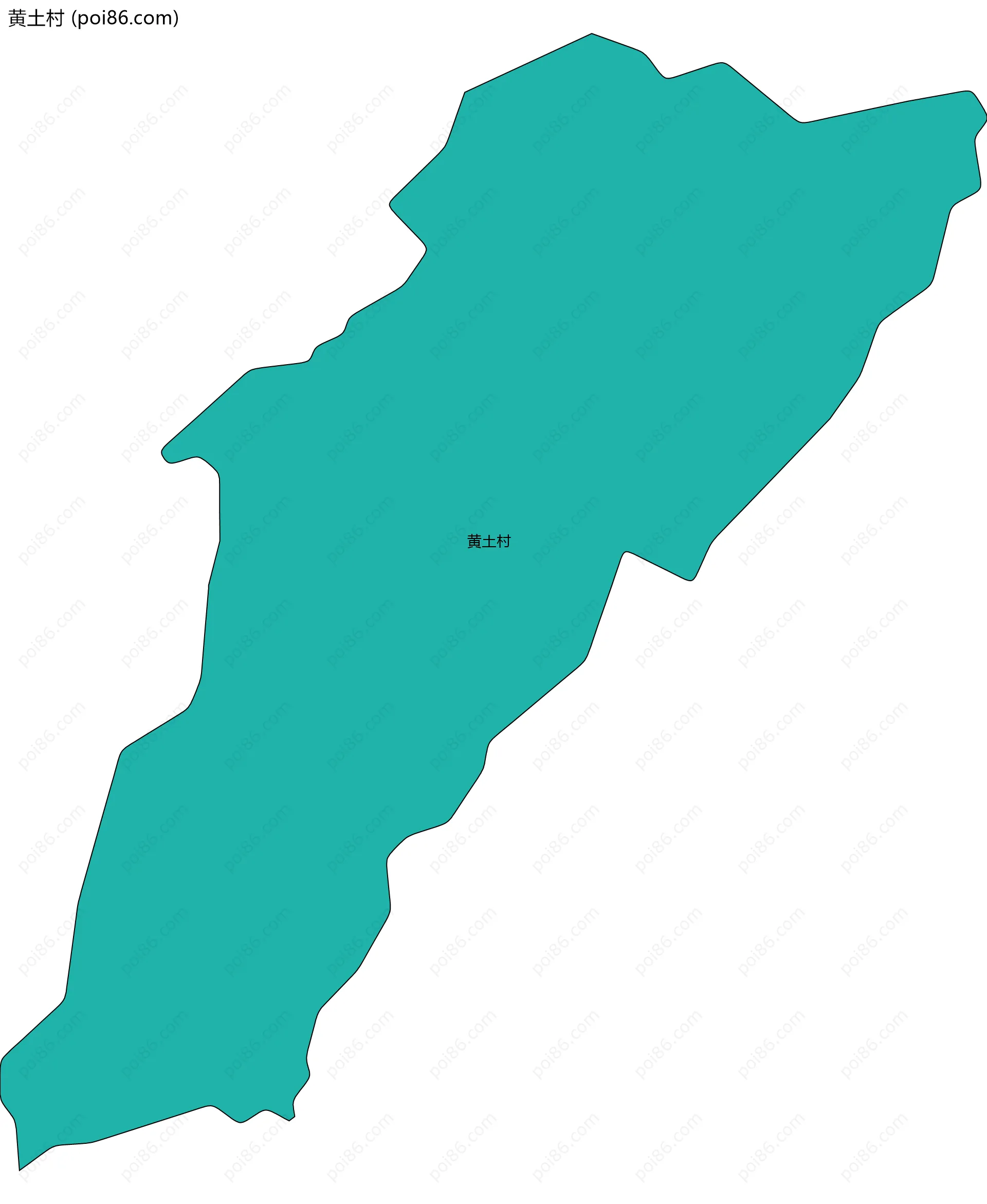 黄土村边界地图