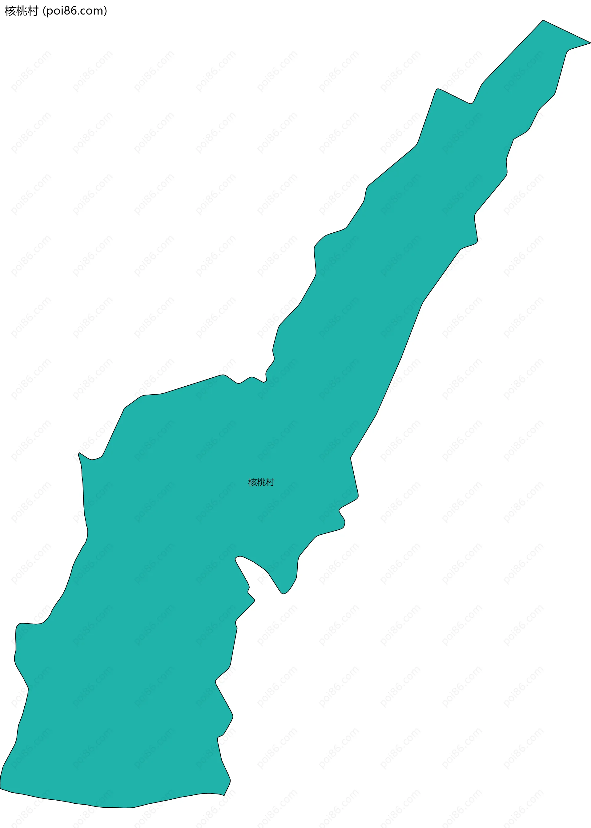 核桃村边界地图