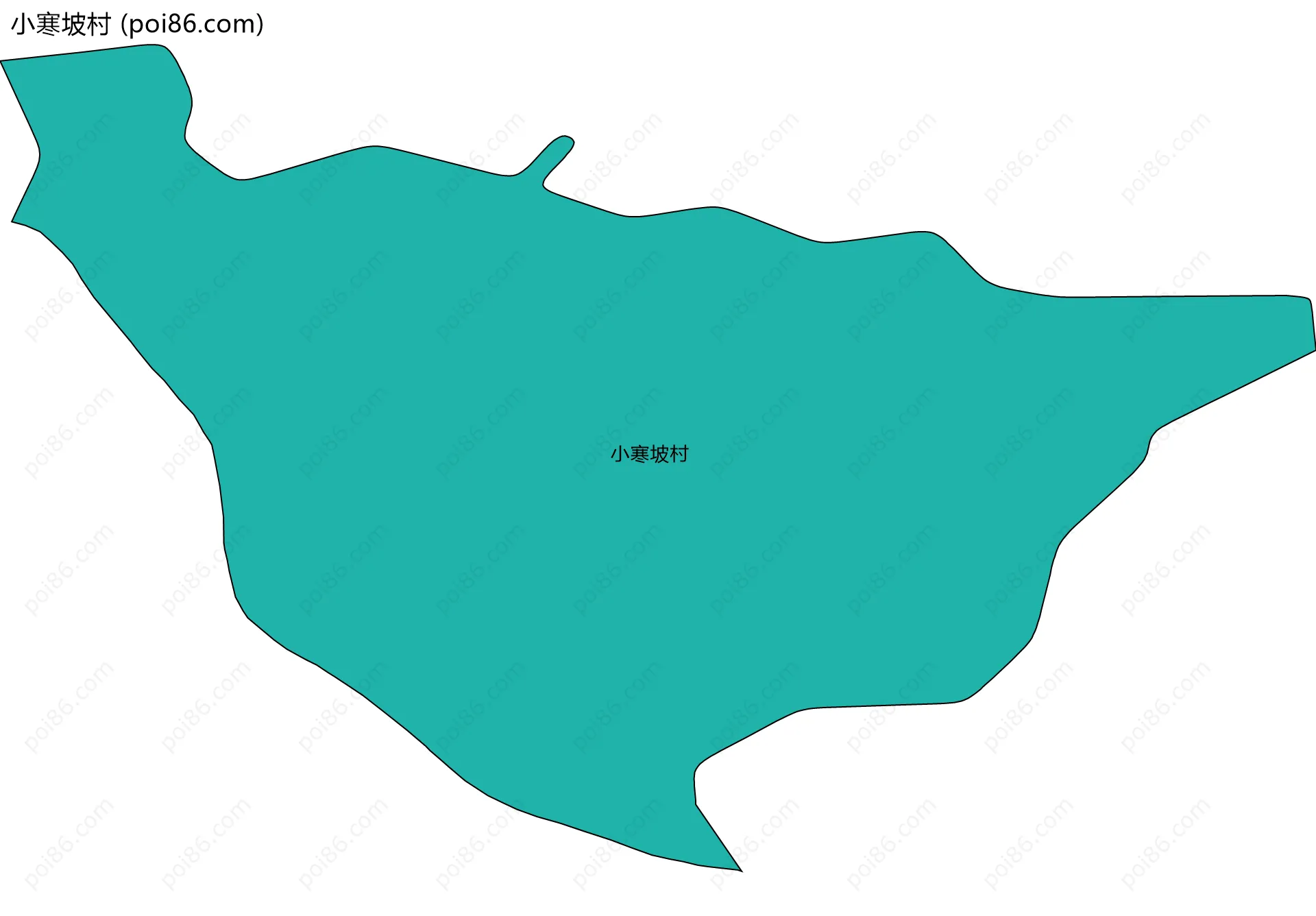 小寒坡村边界地图