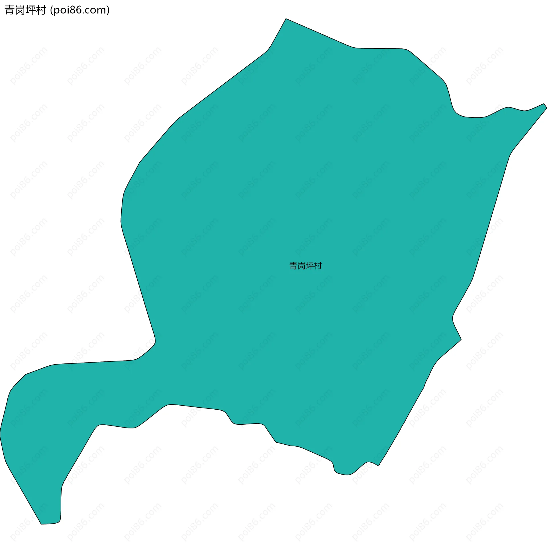青岗坪村边界地图