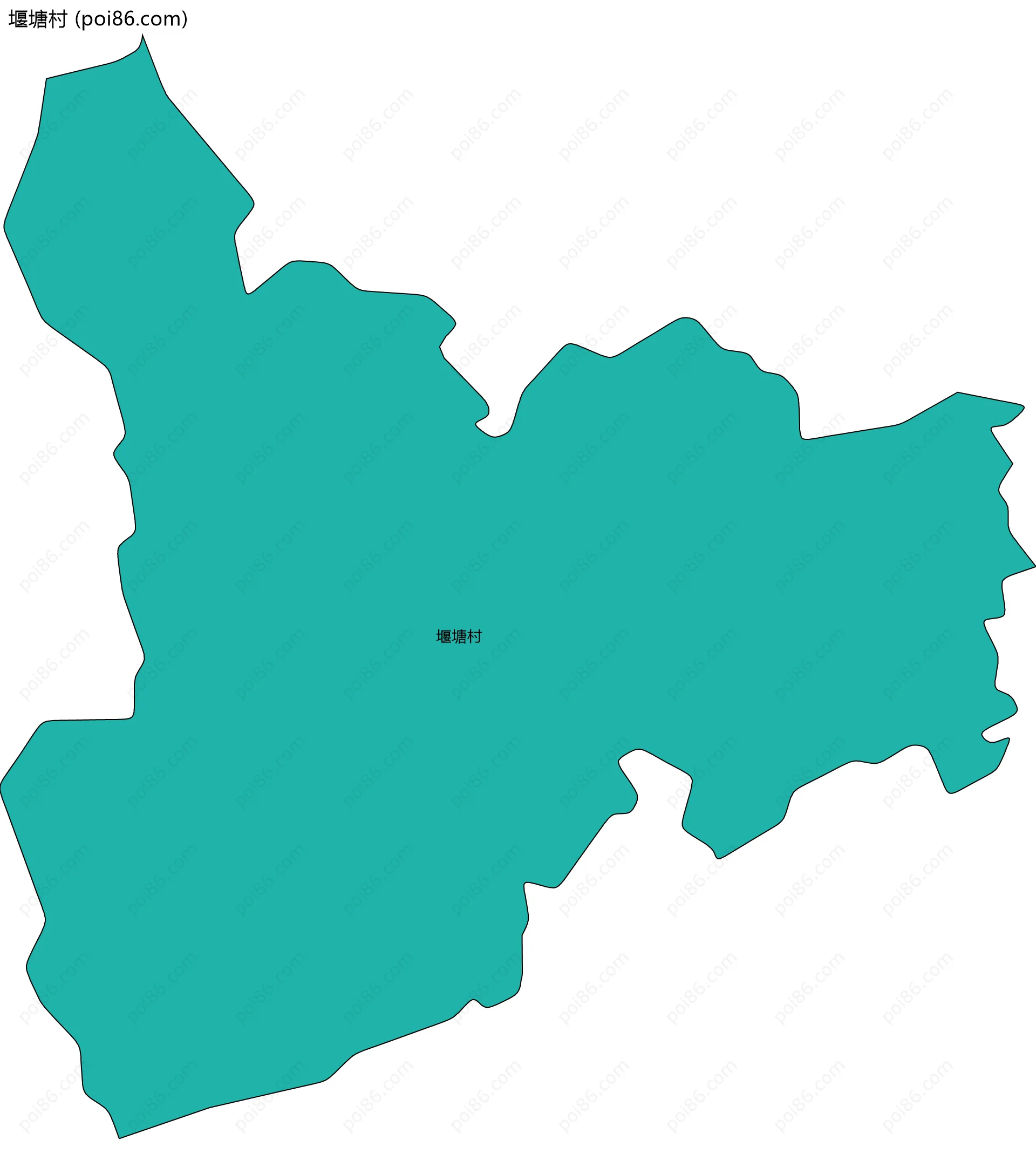 堰塘村边界地图