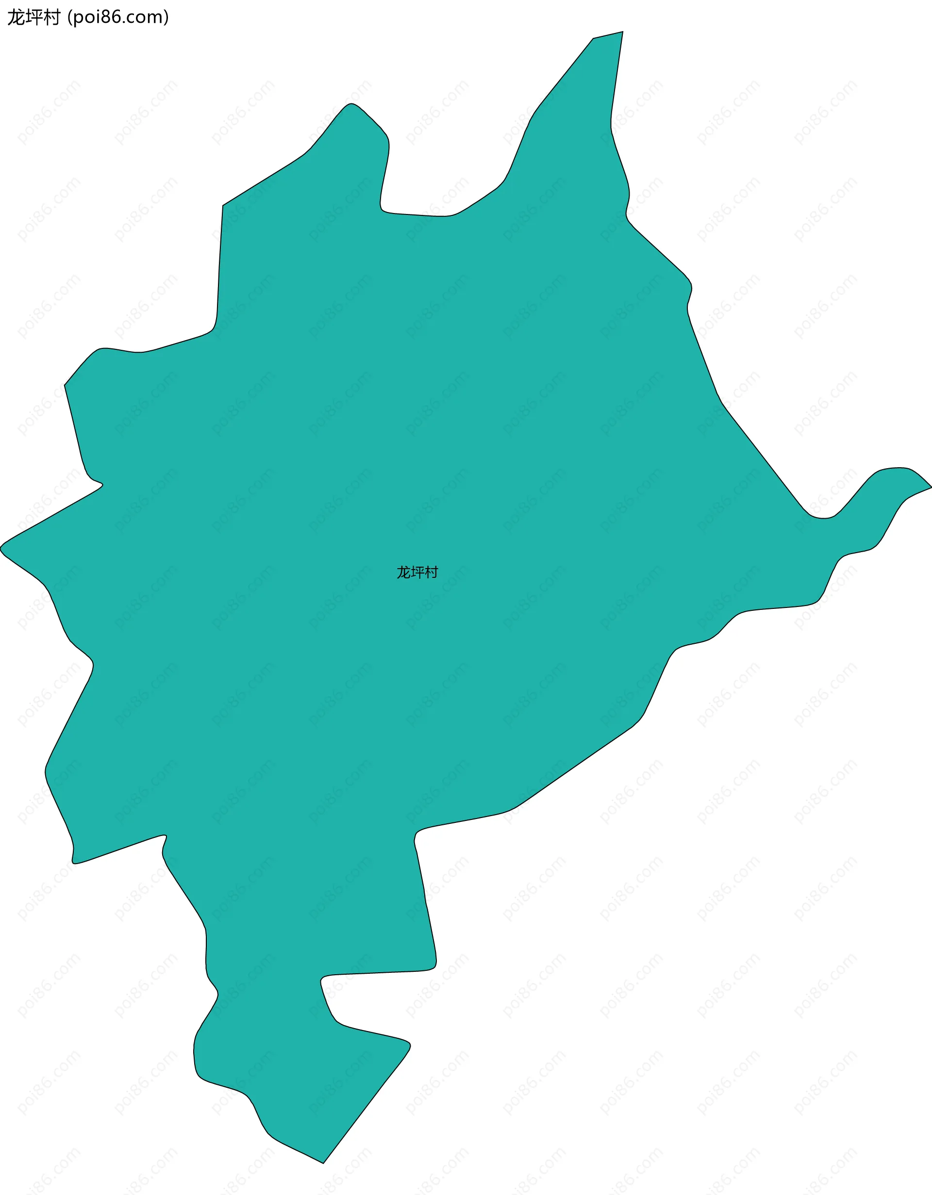龙坪村边界地图