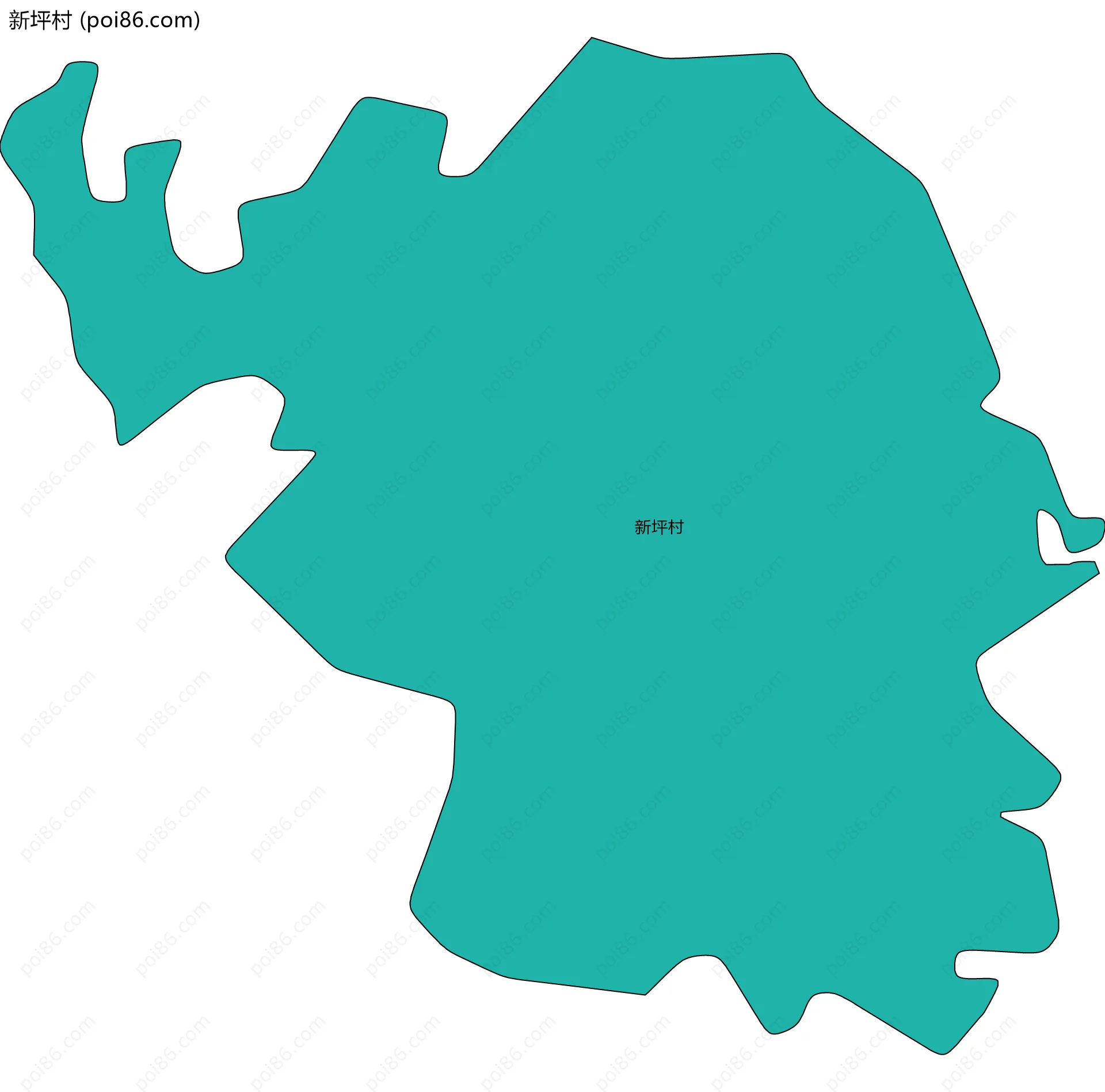 新坪村边界地图