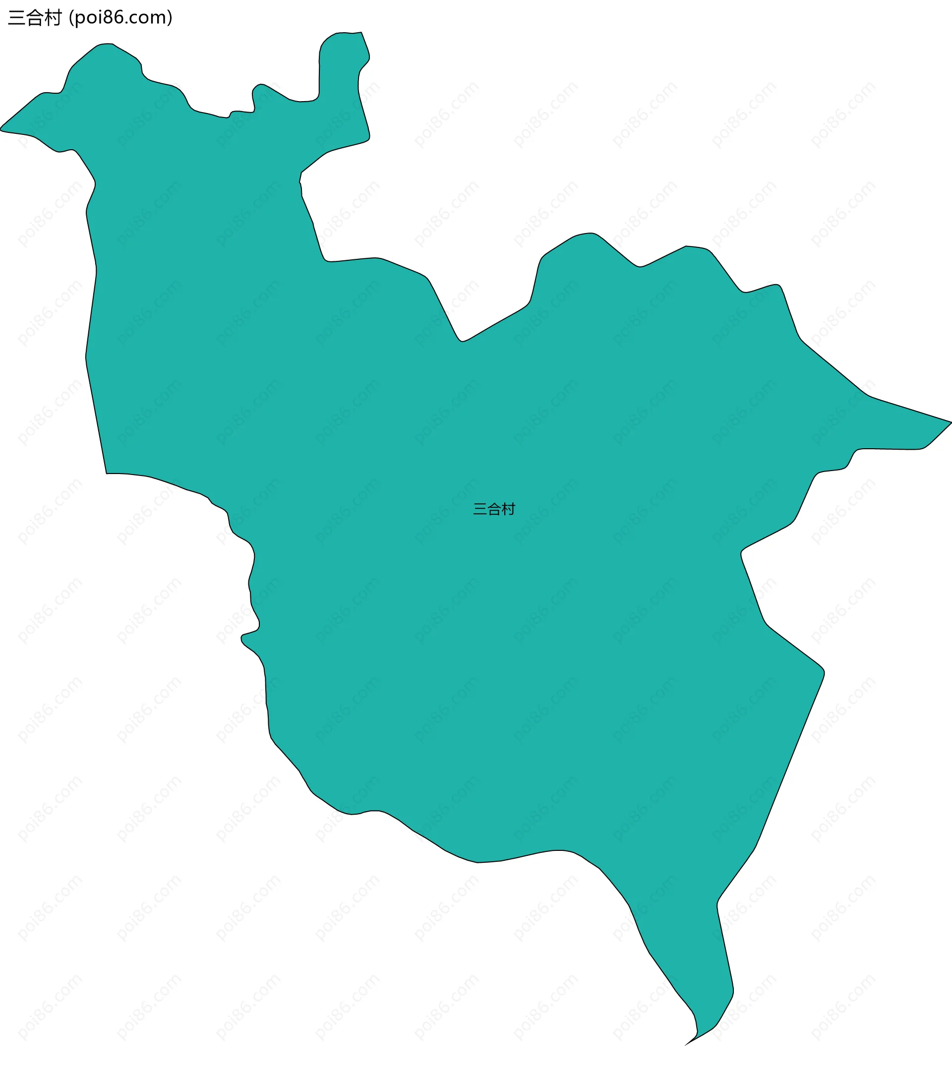 三合村边界地图