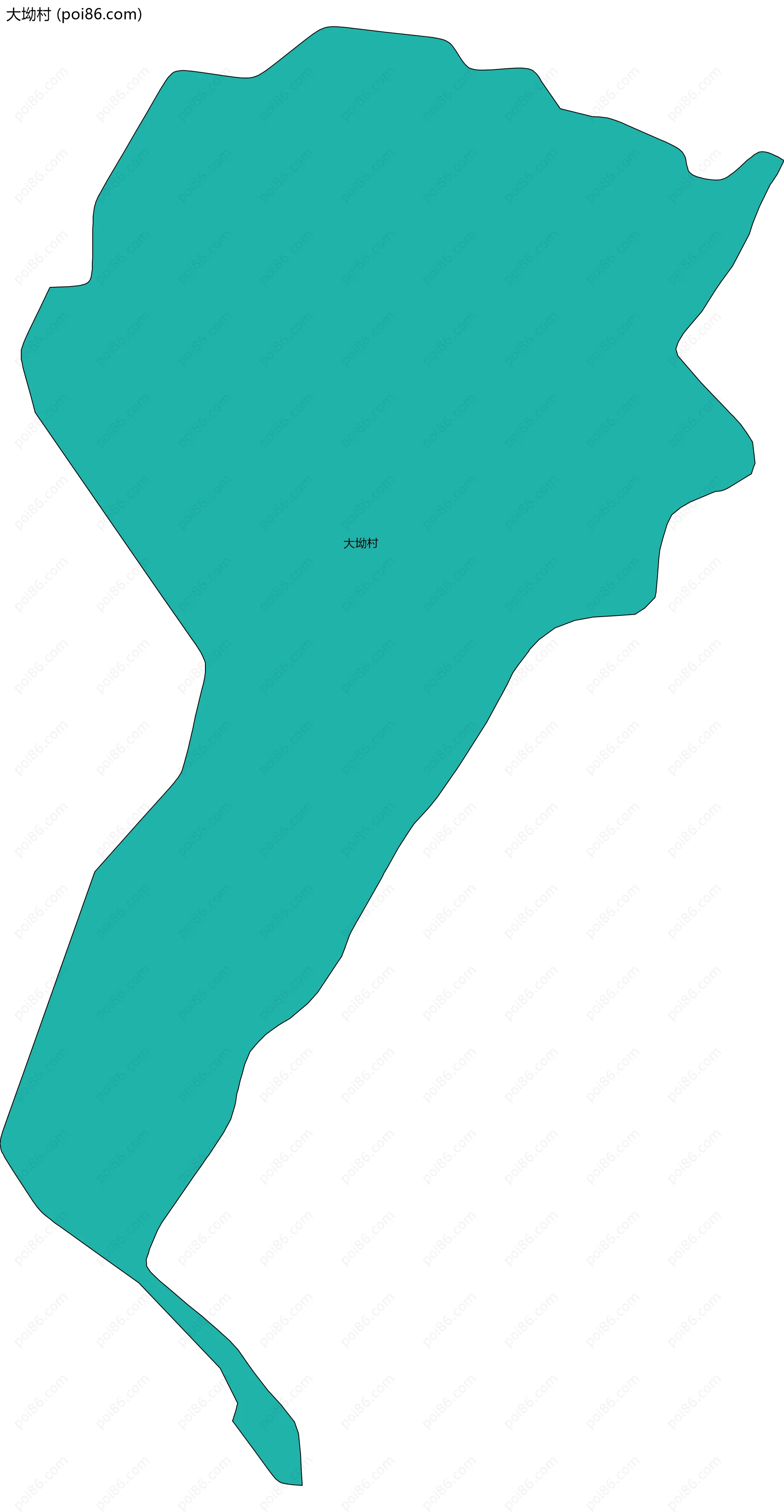 大坳村边界地图