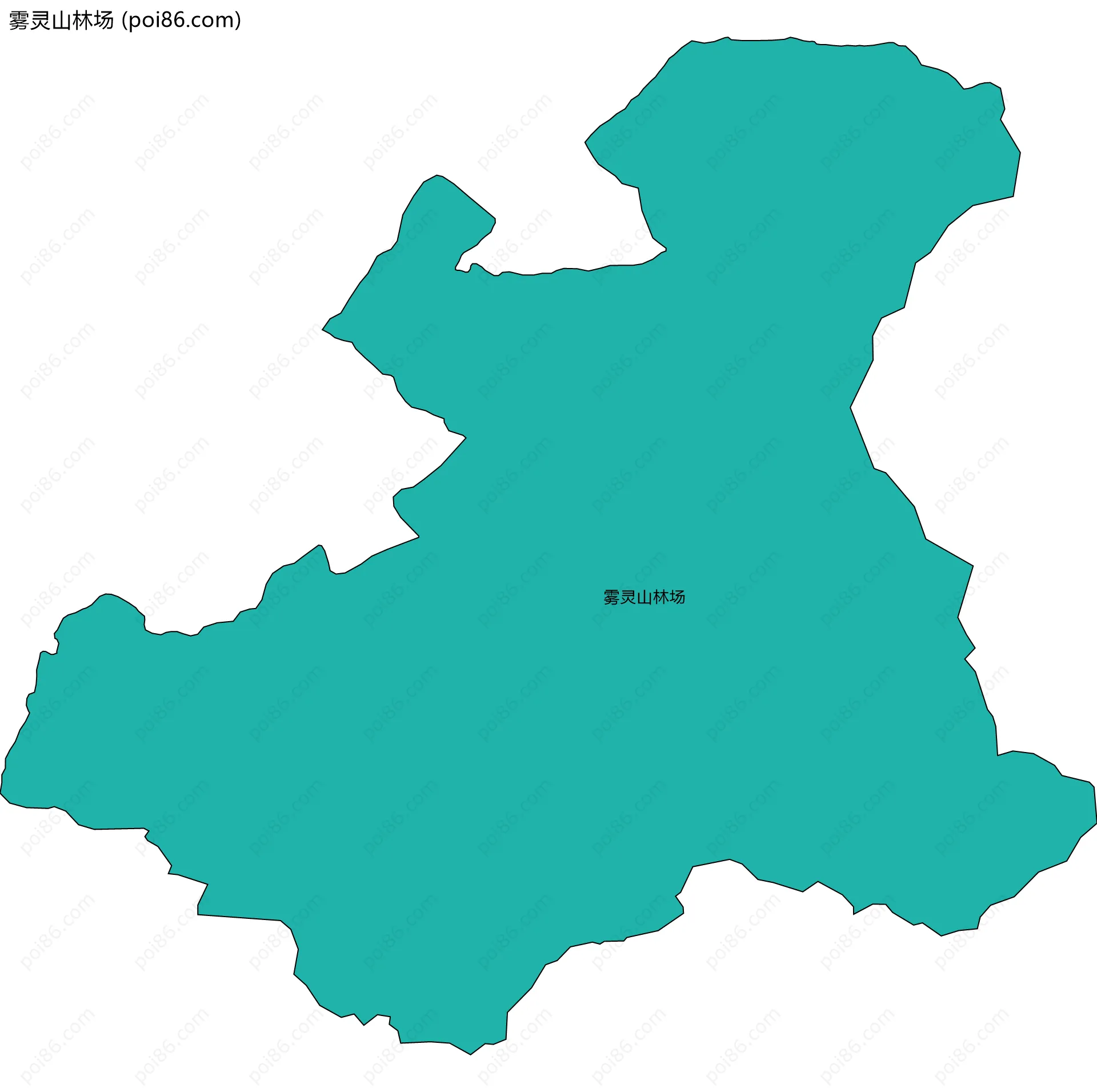 雾灵山林场边界地图