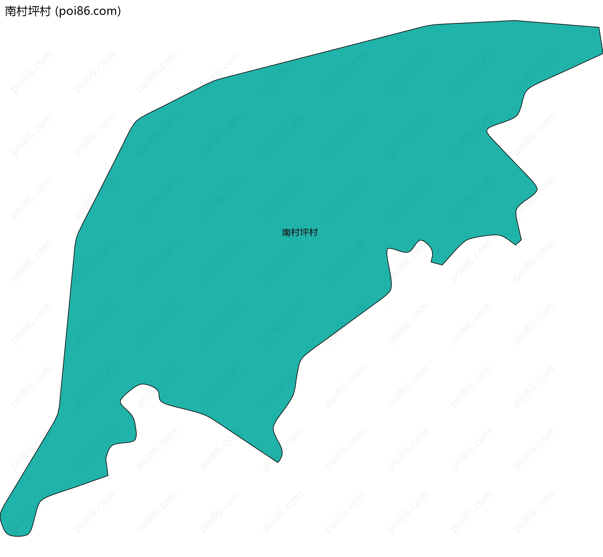 南村坪村边界地图