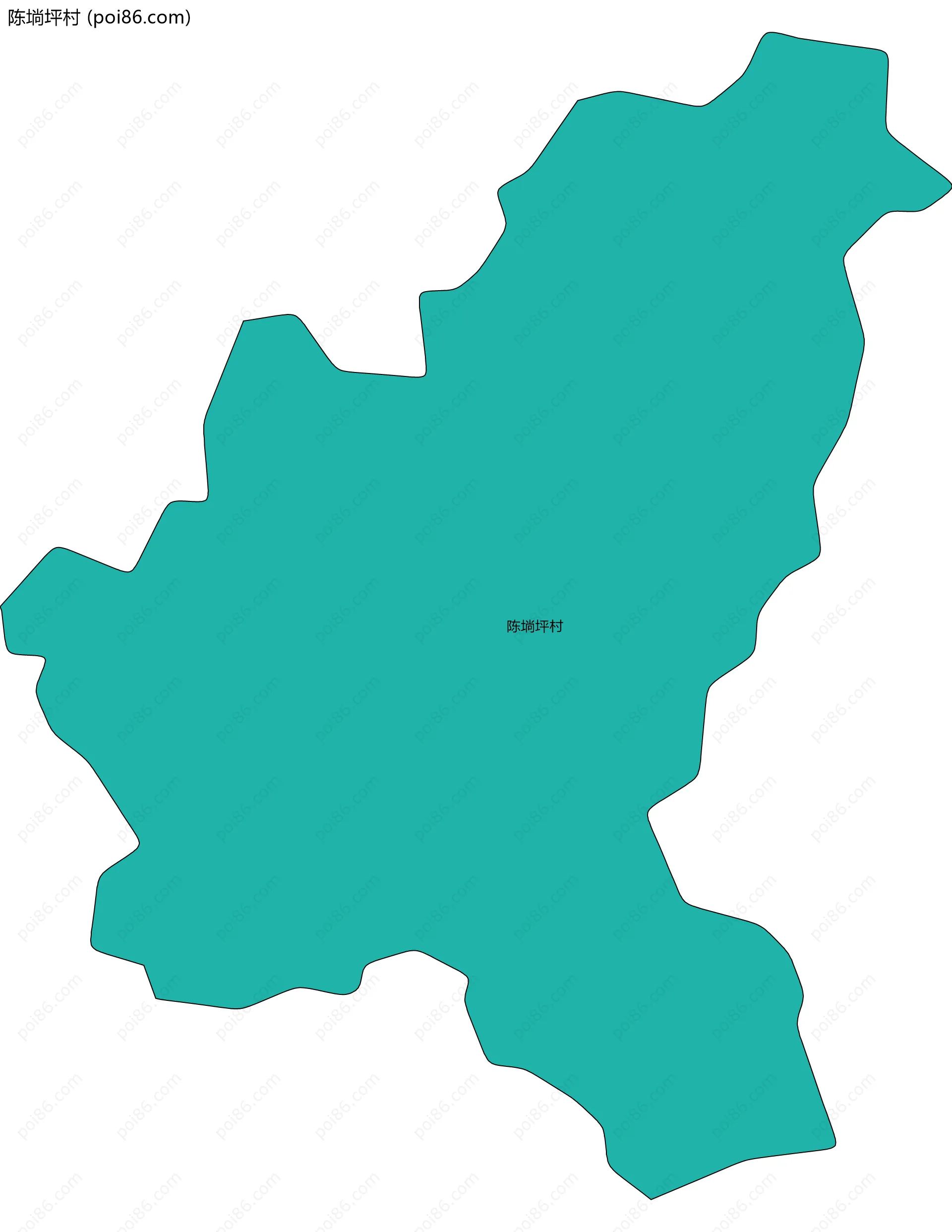 陈埫坪村边界地图