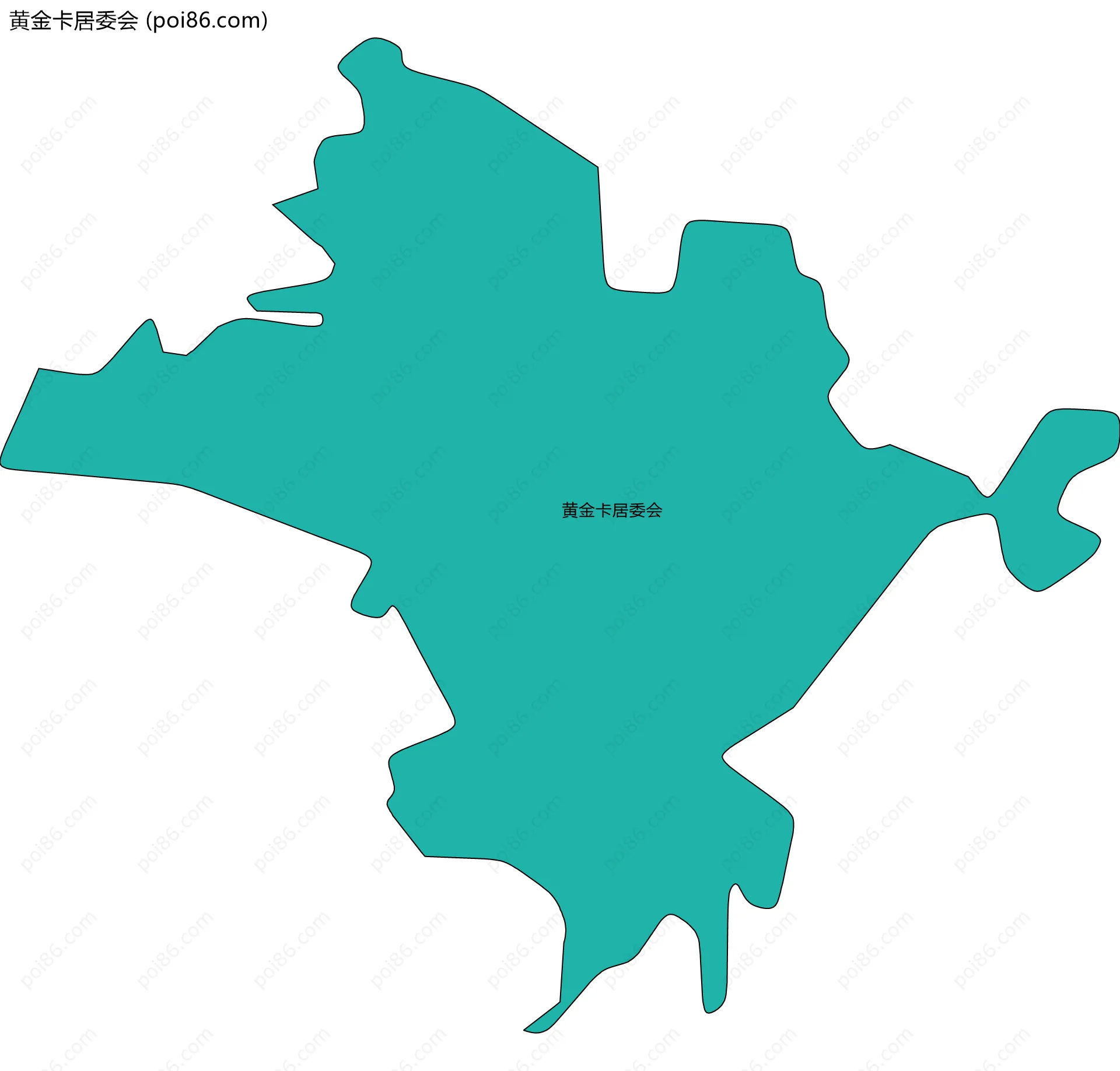 黄金卡居委会边界地图