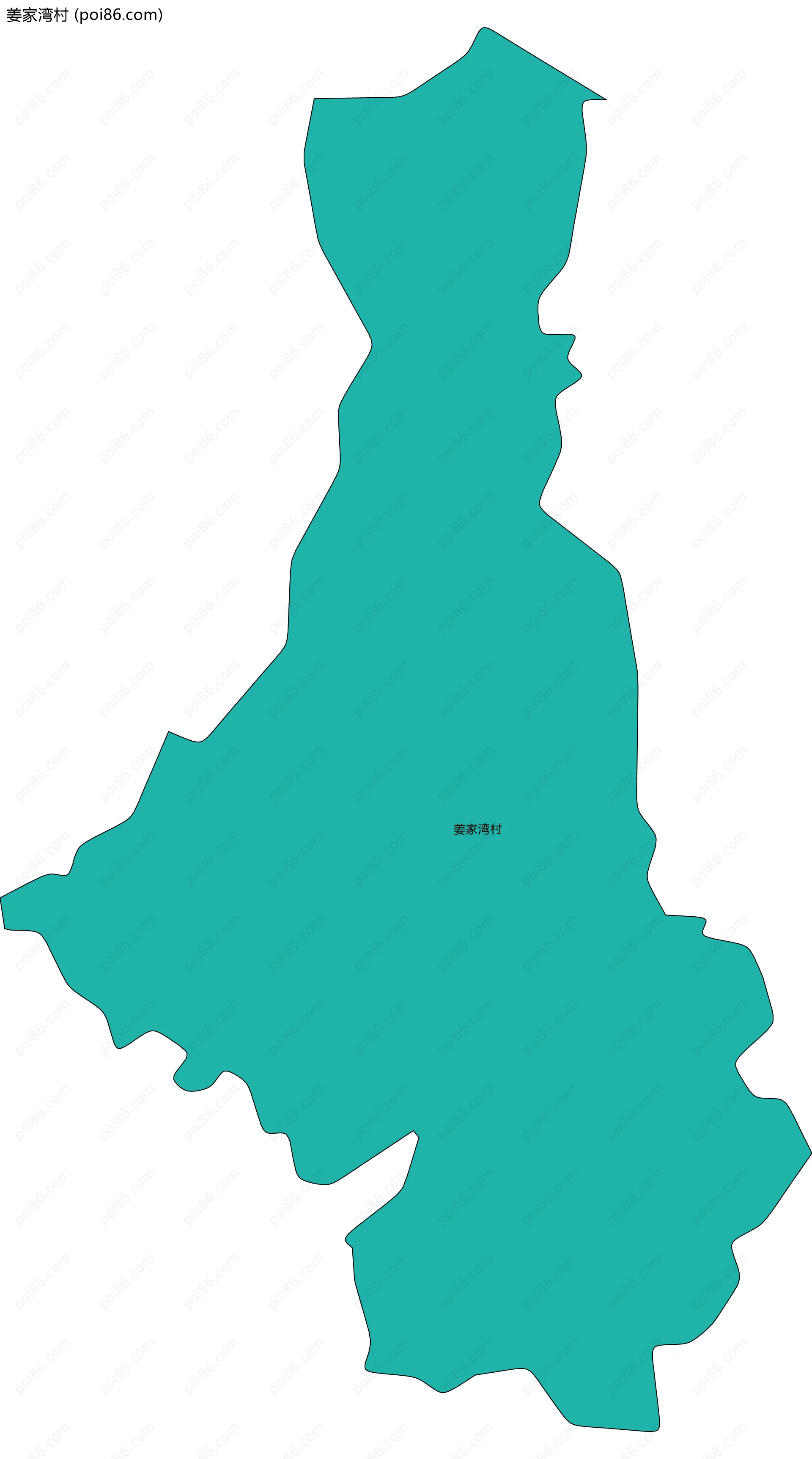 姜家湾村边界地图