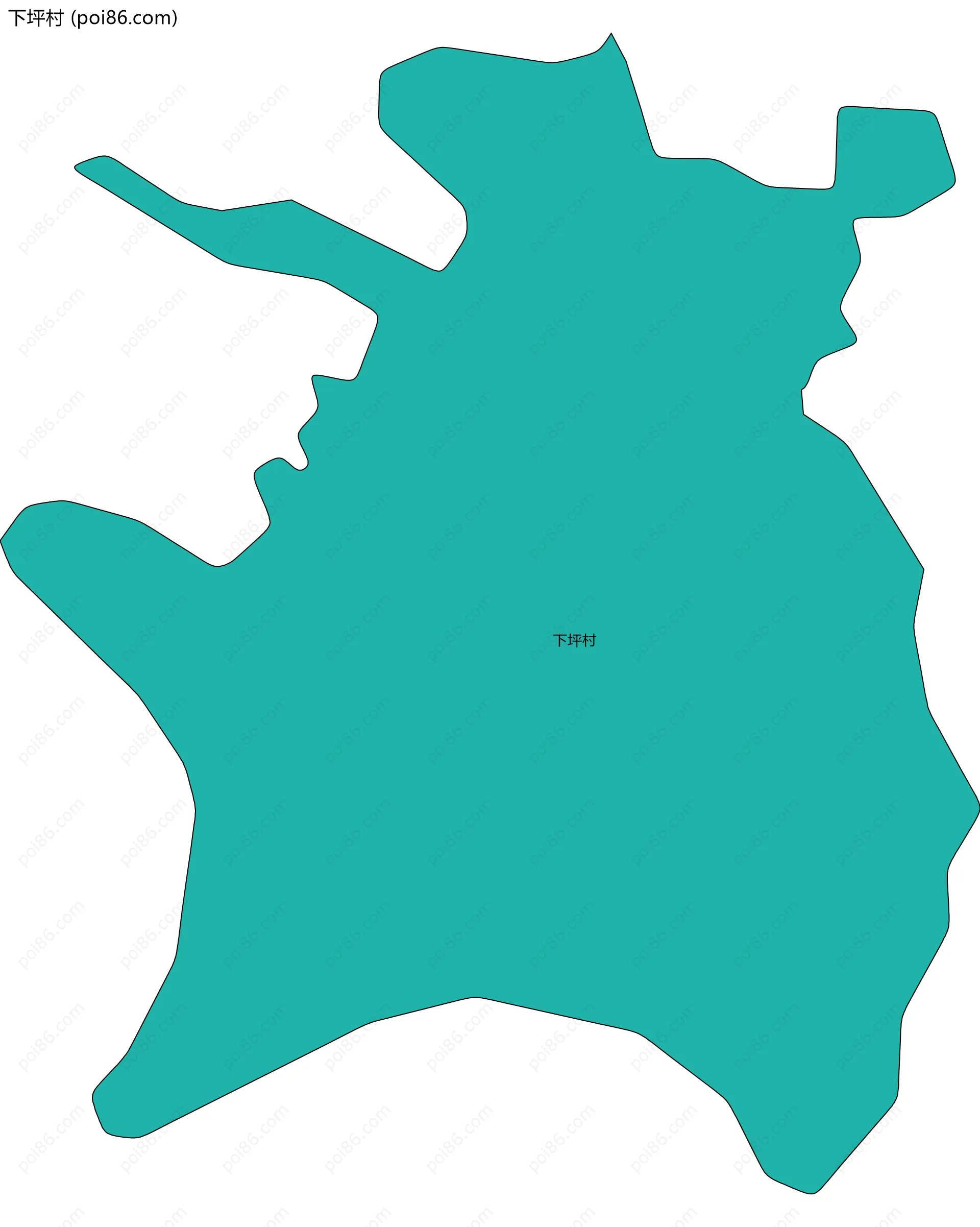 下坪村边界地图