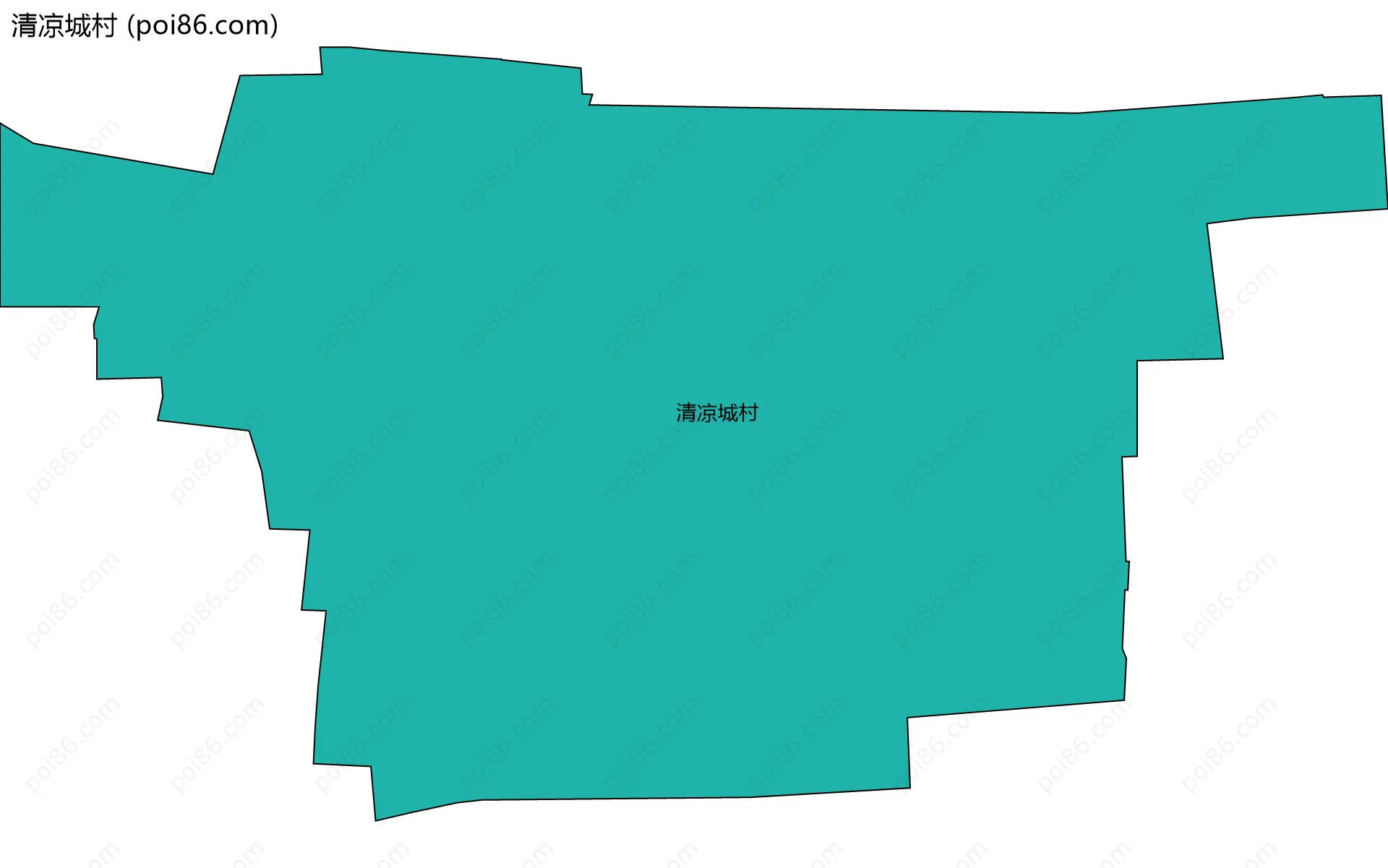 清凉城村边界地图