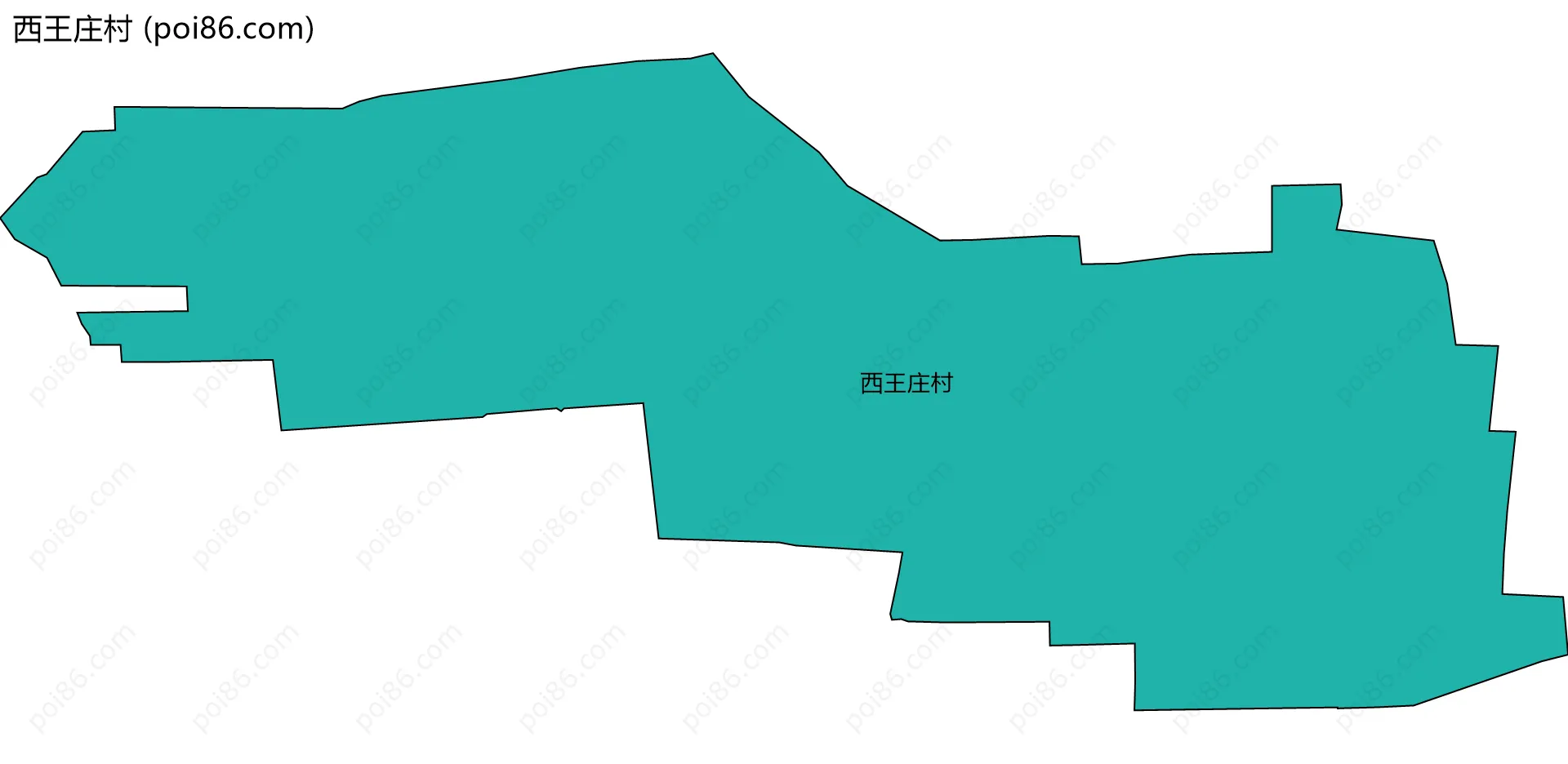 西王庄村边界地图