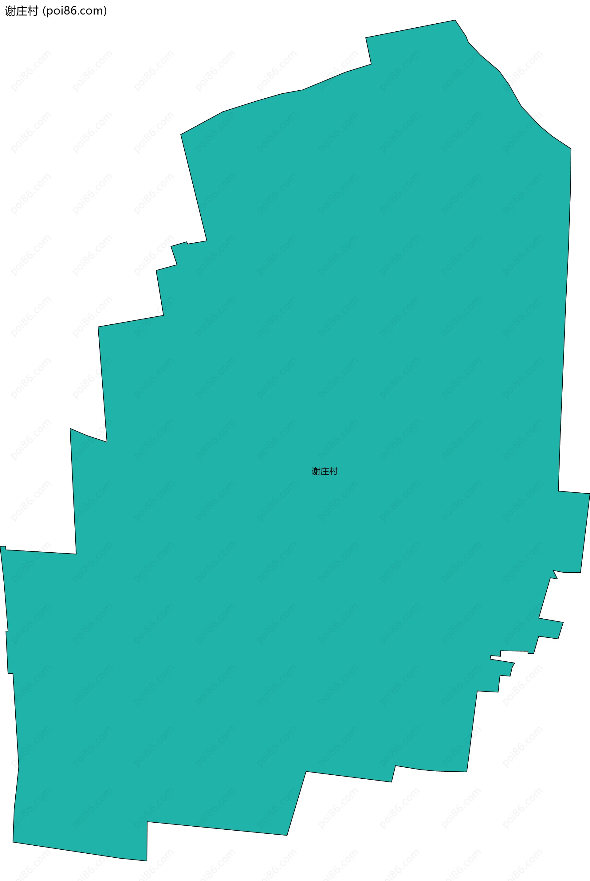 谢庄村边界地图