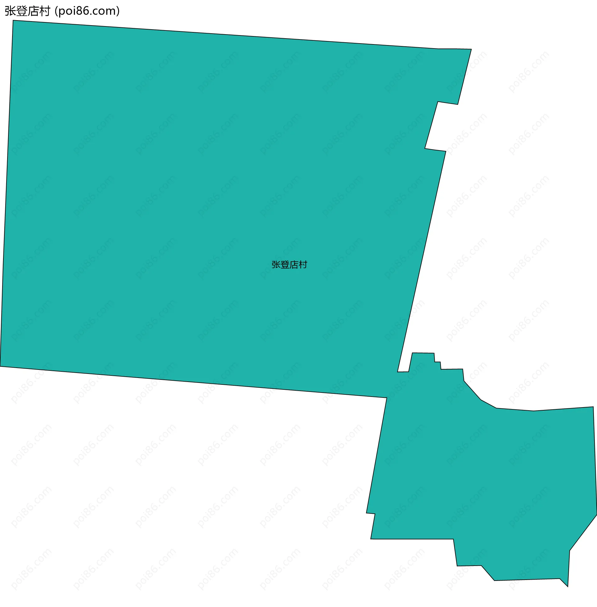张登店村边界地图