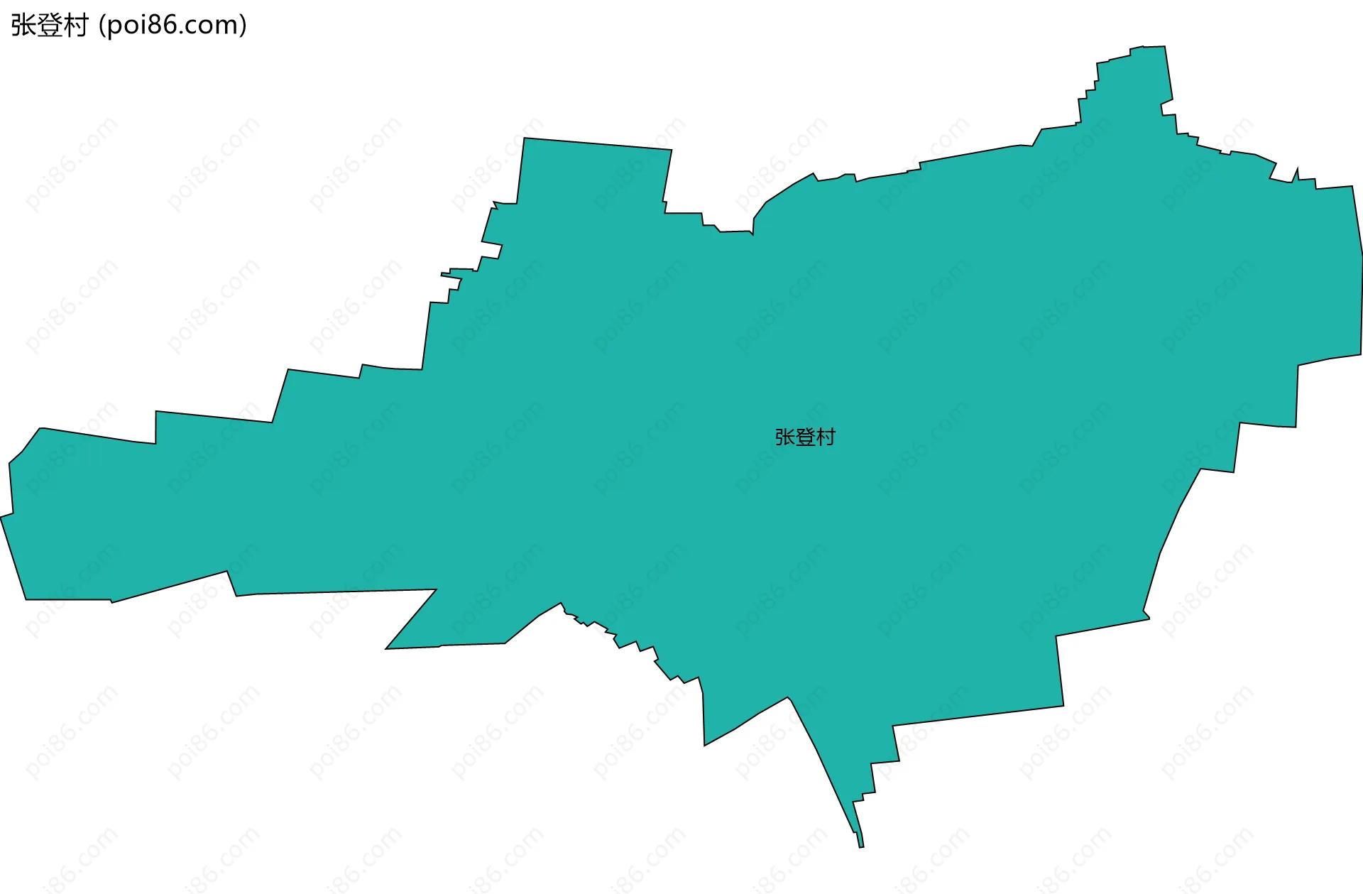 张登村边界地图