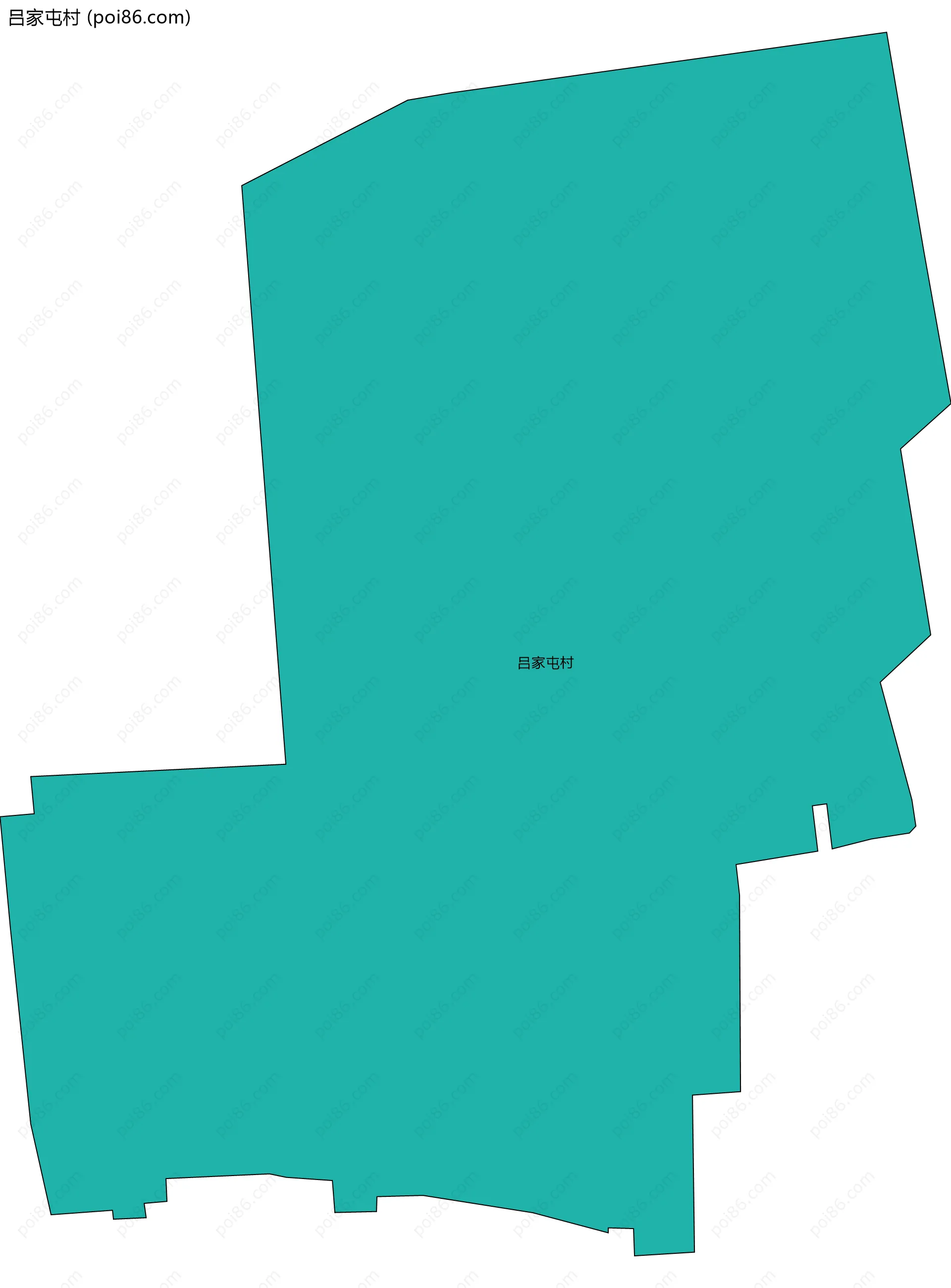 吕家屯村边界地图